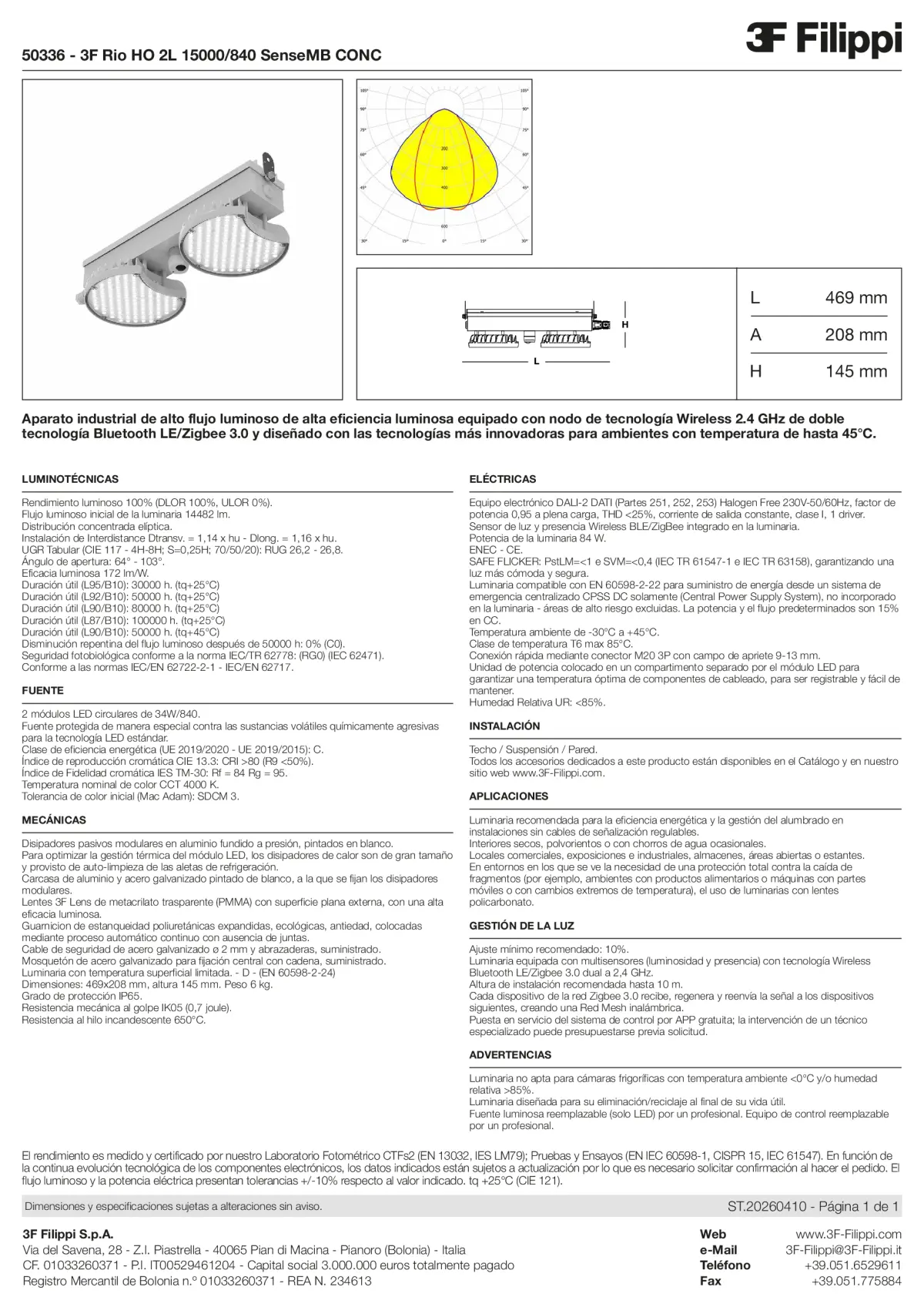 50336 - 3F Rio HO 2L 15000-840 SenseMB CONC - Datasheet - es