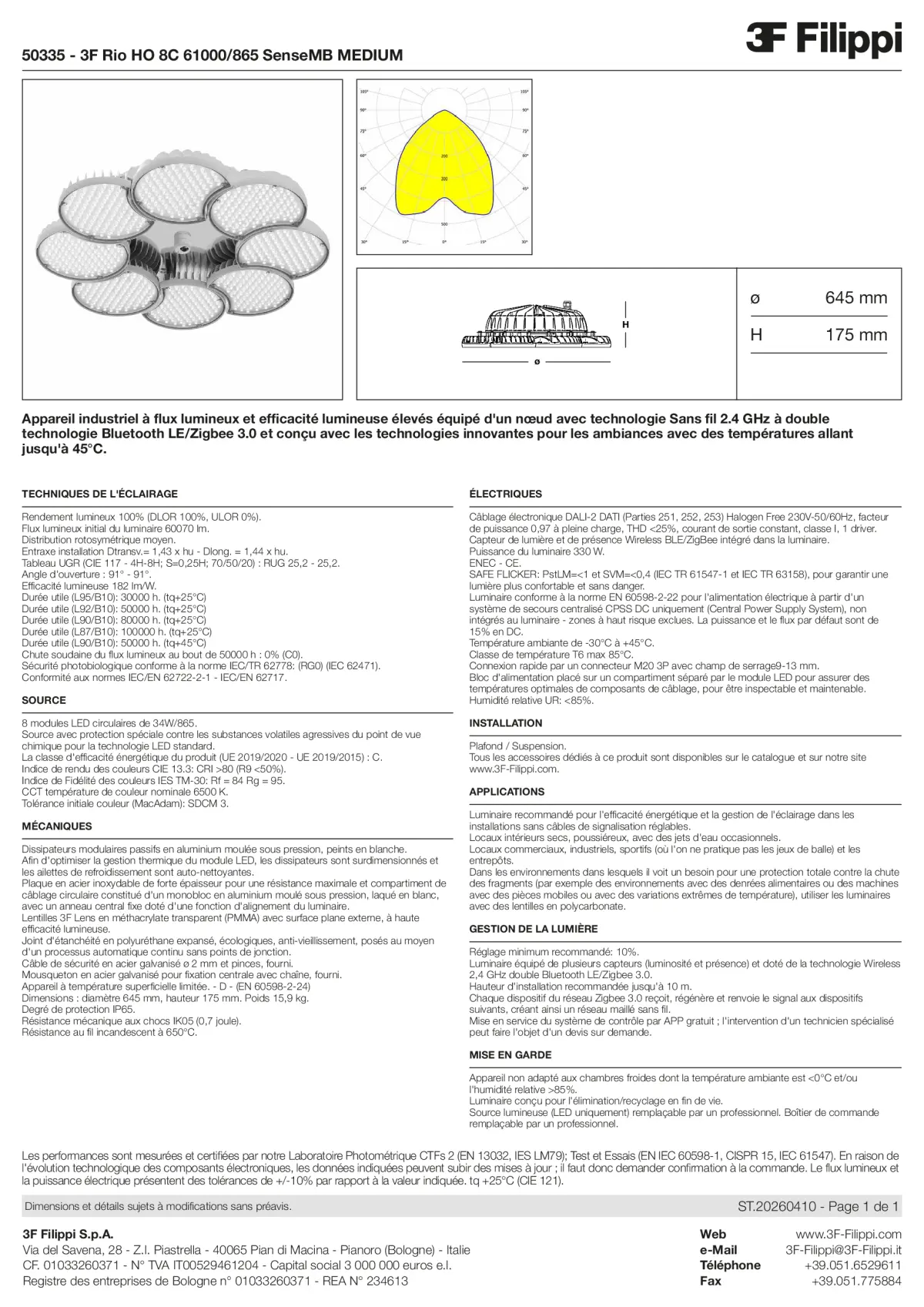 50335 - 3F Rio HO 8C 61000-865 SenseMB MEDIUM - Datasheet - fr