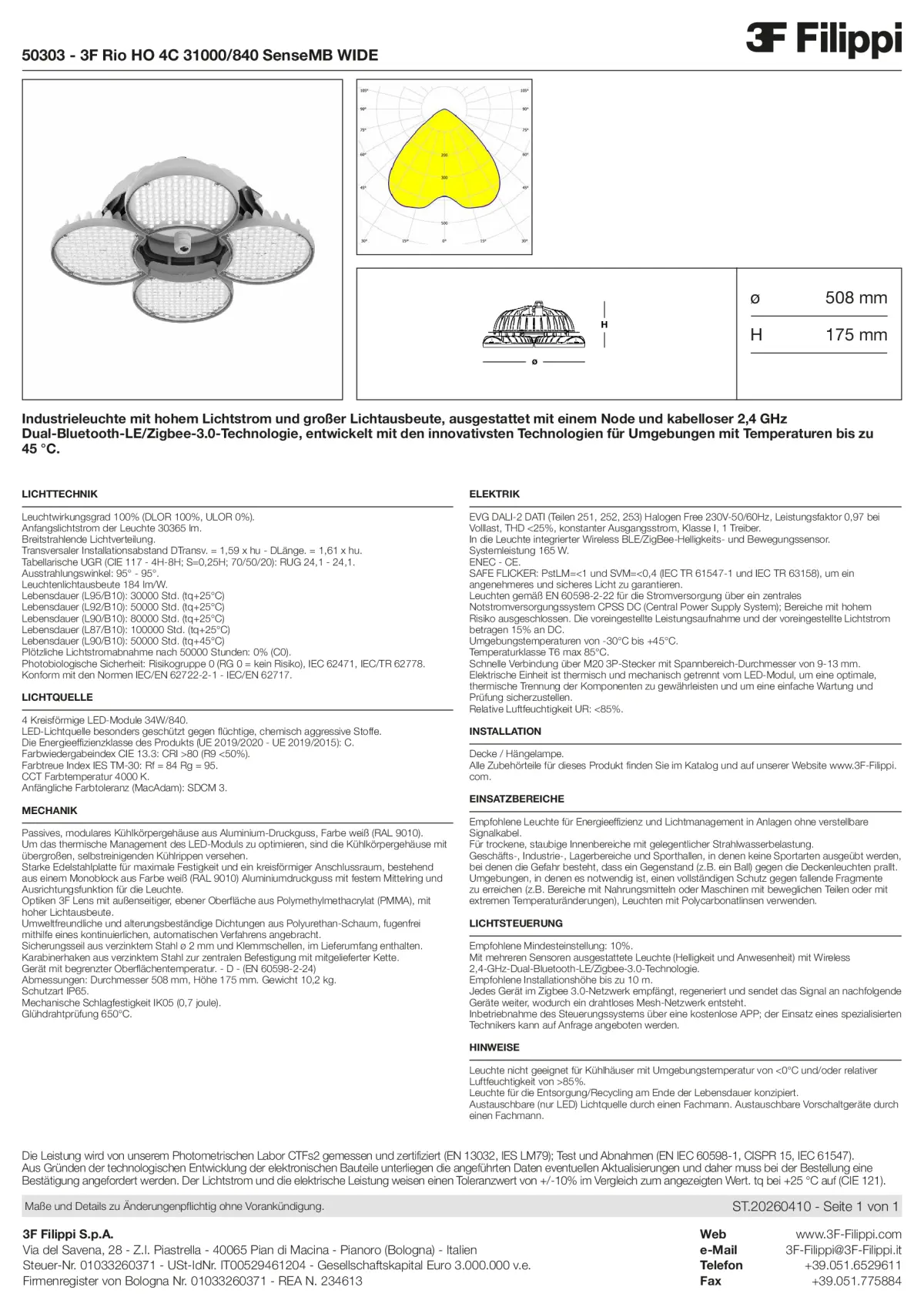 50303 - 3F Rio HO 4C 31000-840 SenseMB WIDE - Datasheet - de