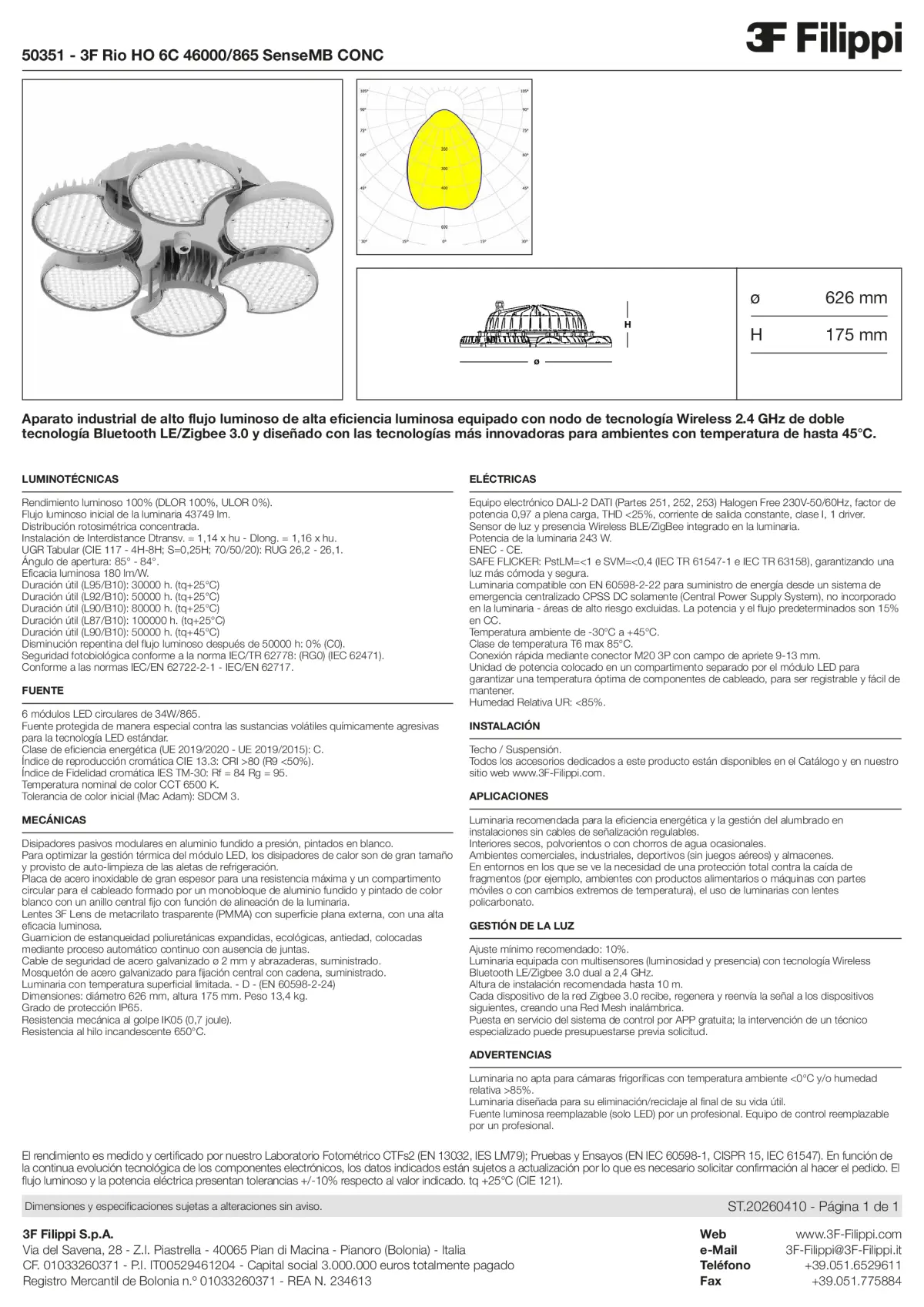 50351 - 3F Rio HO 6C 46000-865 SenseMB CONC - Datasheet - es