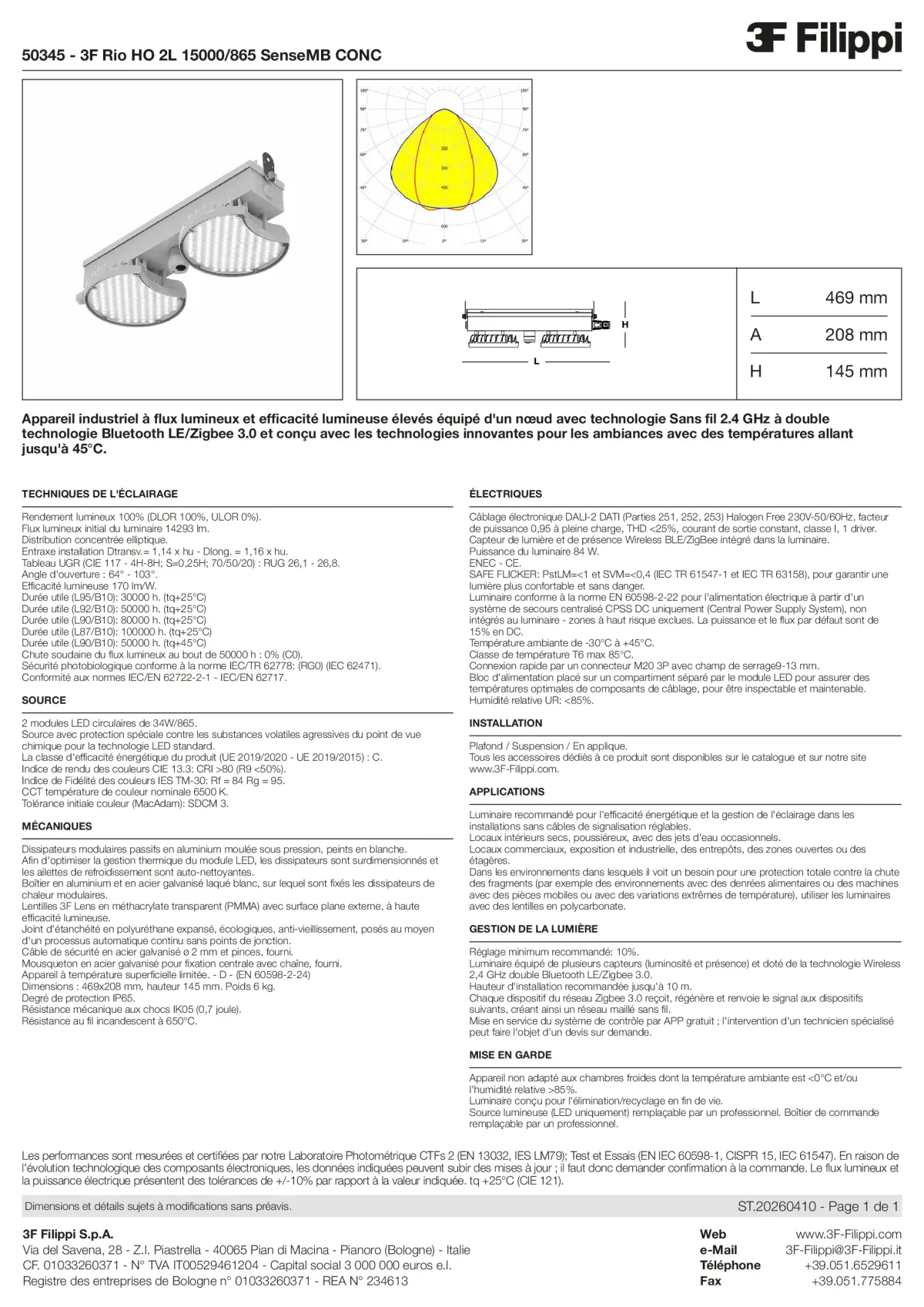 50345 - 3F Rio HO 2L 15000-865 SenseMB CONC - Datasheet - fr