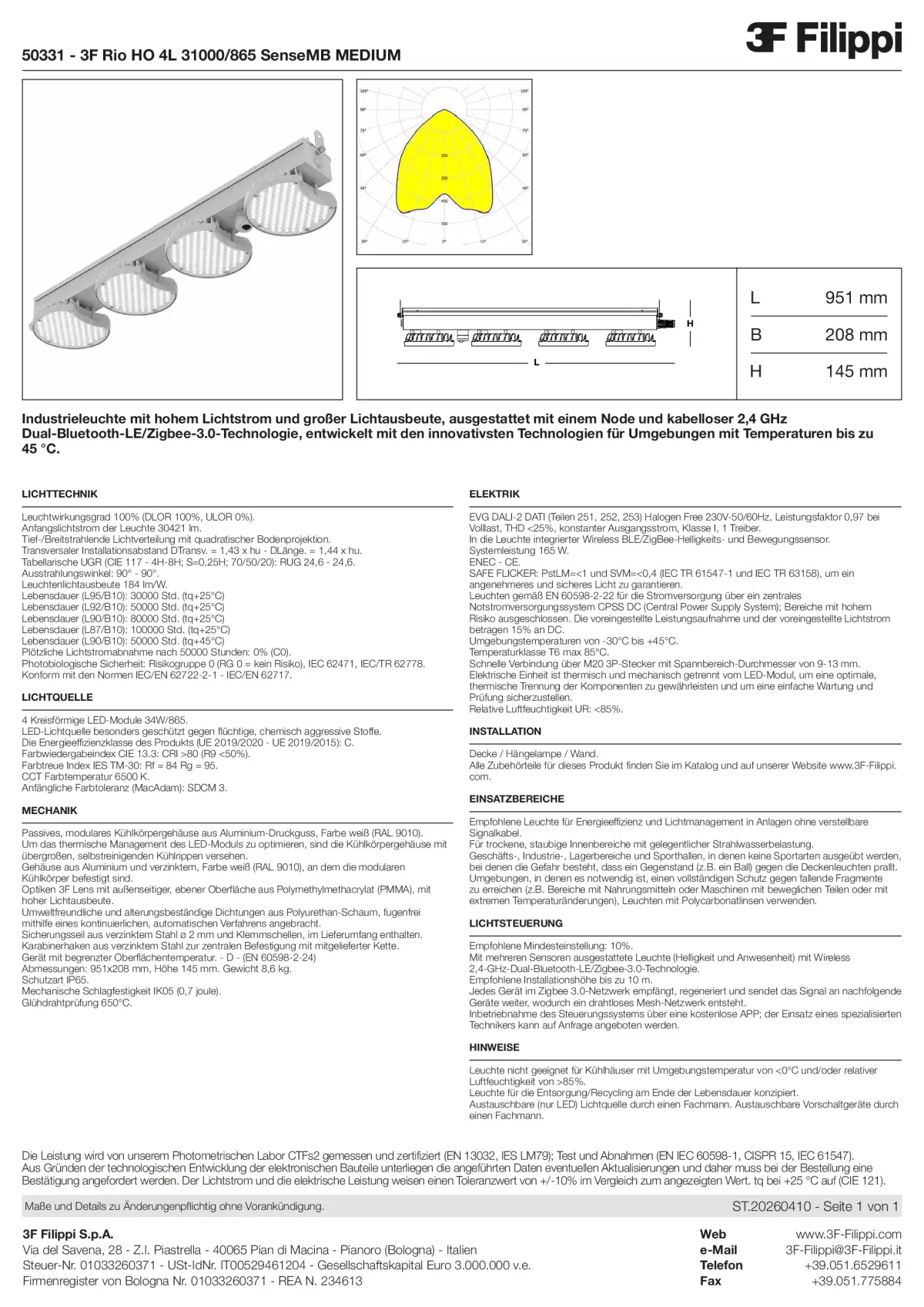 50331 - 3F Rio HO 4L 31000-865 SenseMB MEDIUM - Datasheet - de