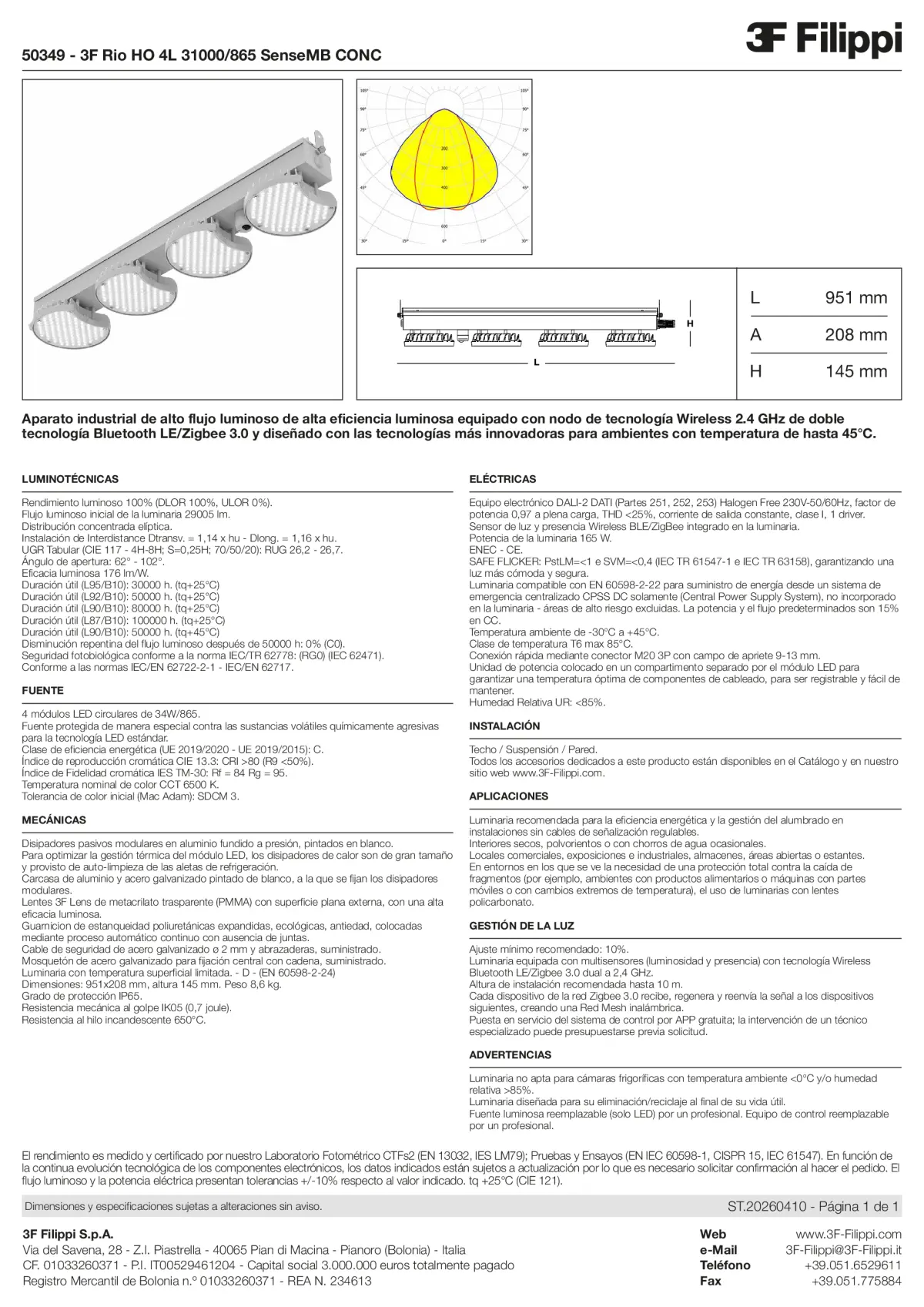 50349 - 3F Rio HO 4L 31000-865 SenseMB CONC - Datasheet - es