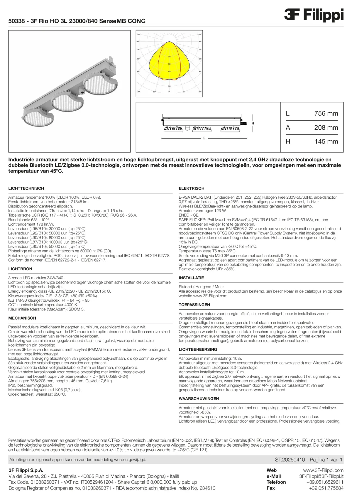 50338 - 3F Rio HO 3L 23000-840 SenseMB CONC - Datasheet - nl