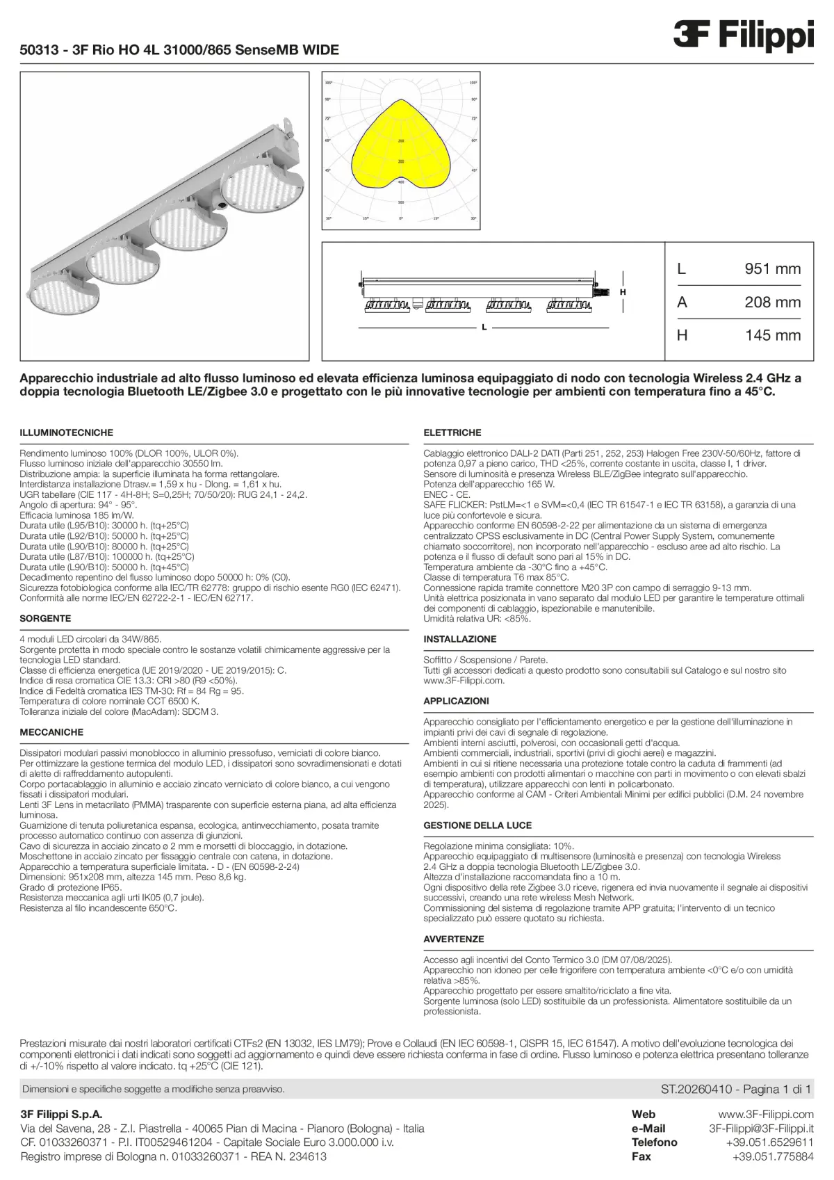 50313 - 3F Rio HO 4L 31000-865 SenseMB WIDE - Datasheet - it