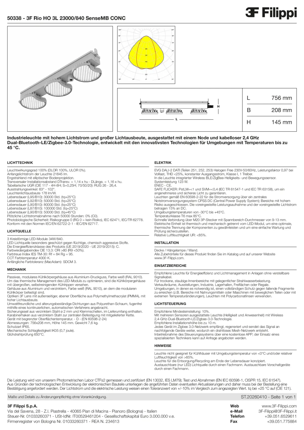 50338 - 3F Rio HO 3L 23000-840 SenseMB CONC - Datasheet - de