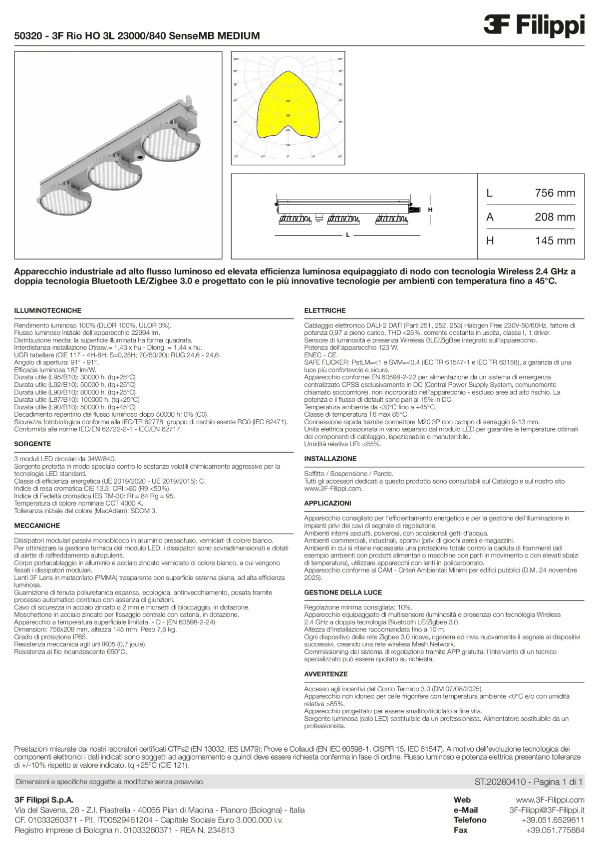 50320 - 3F Rio HO 3L 23000-840 SenseMB MEDIUM - Datasheet - it
