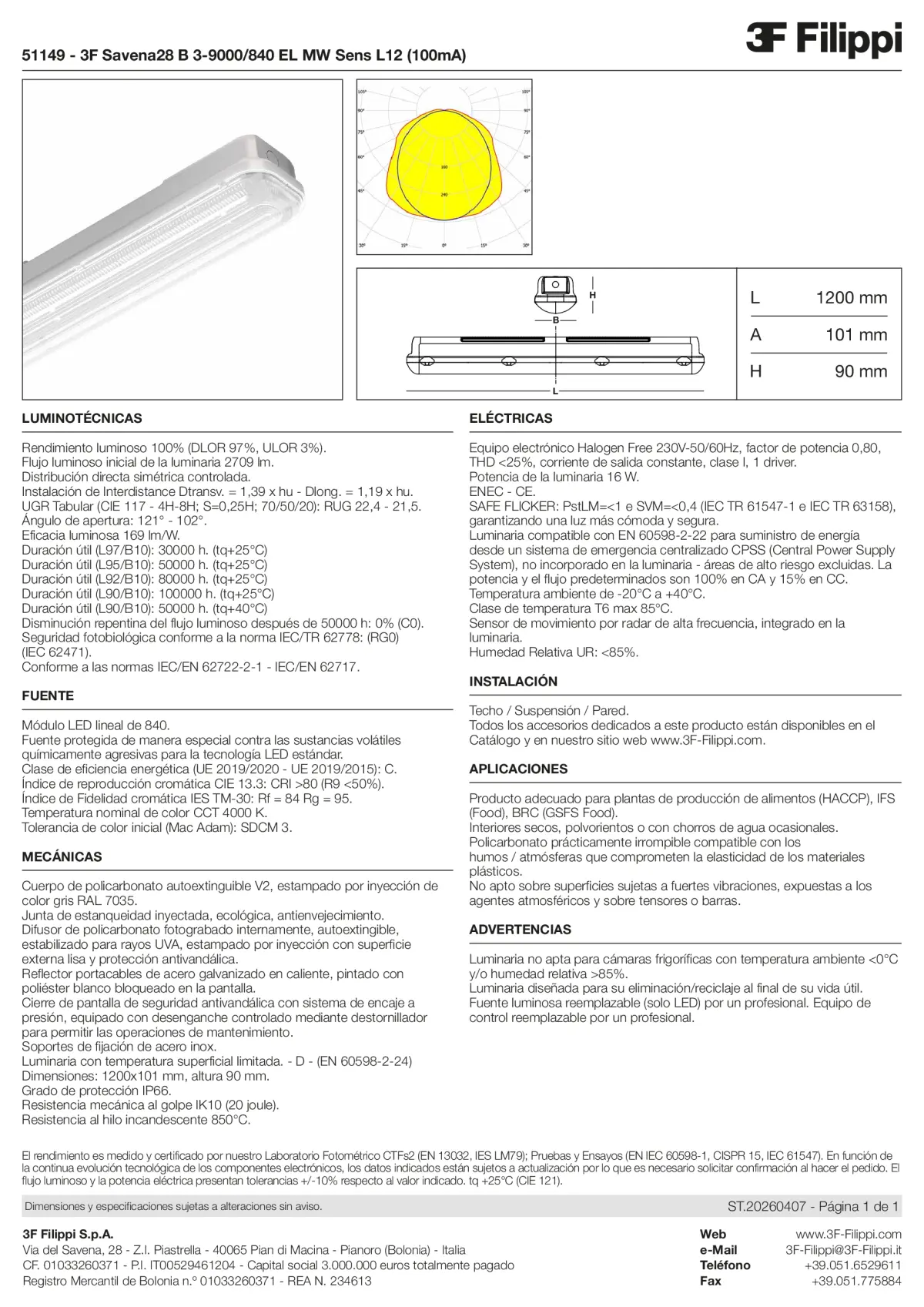 51149 - 3F Savena28 B 3-9000-840 EL MW Sens L12 (100mA) - Datasheet - es