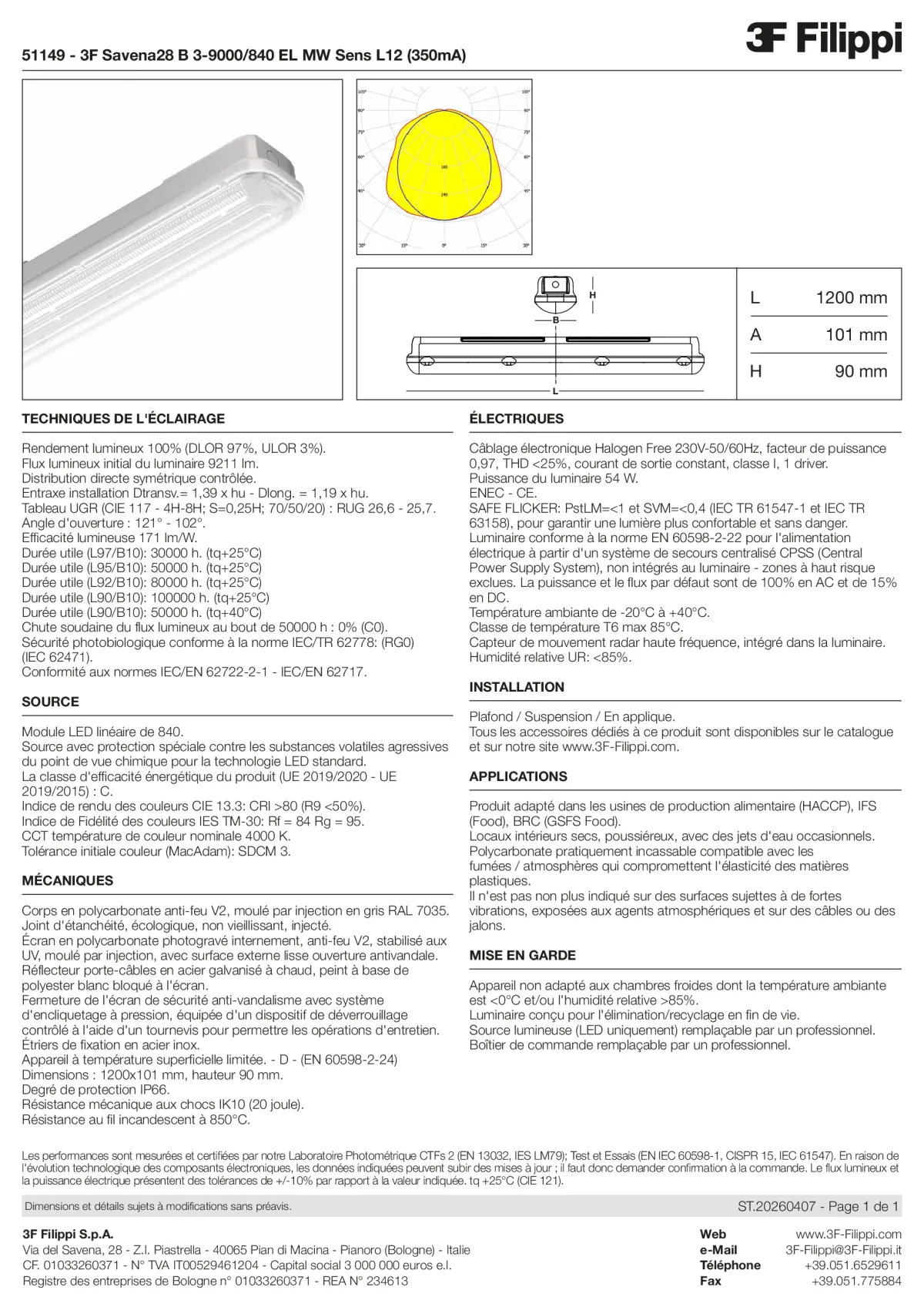 51149 - 3F Savena28 B 3-9000-840 EL MW Sens L12 (350mA) - Datasheet - fr