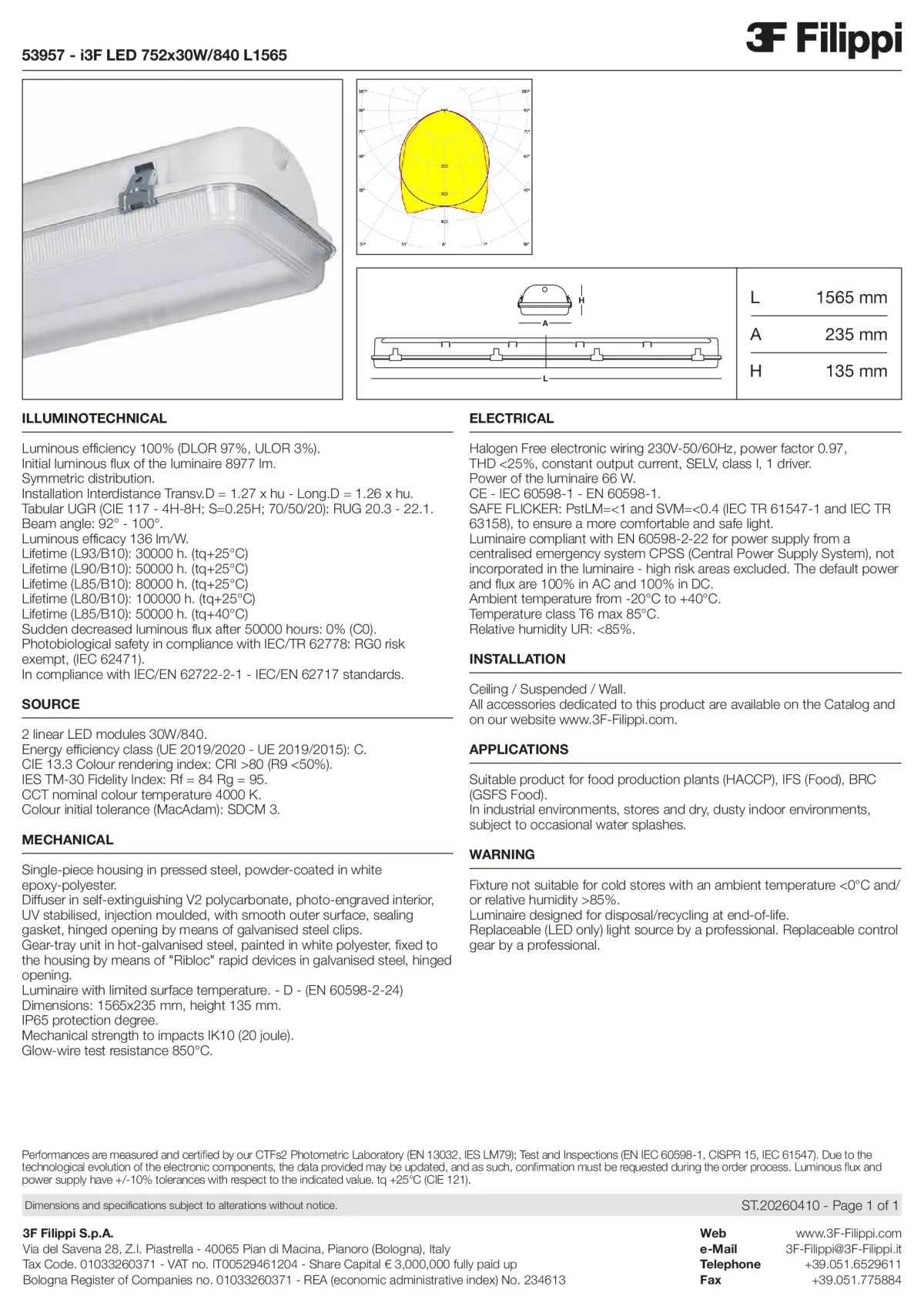 53957 - i3F LED 752x30W-840 L1565 - Datasheet - en