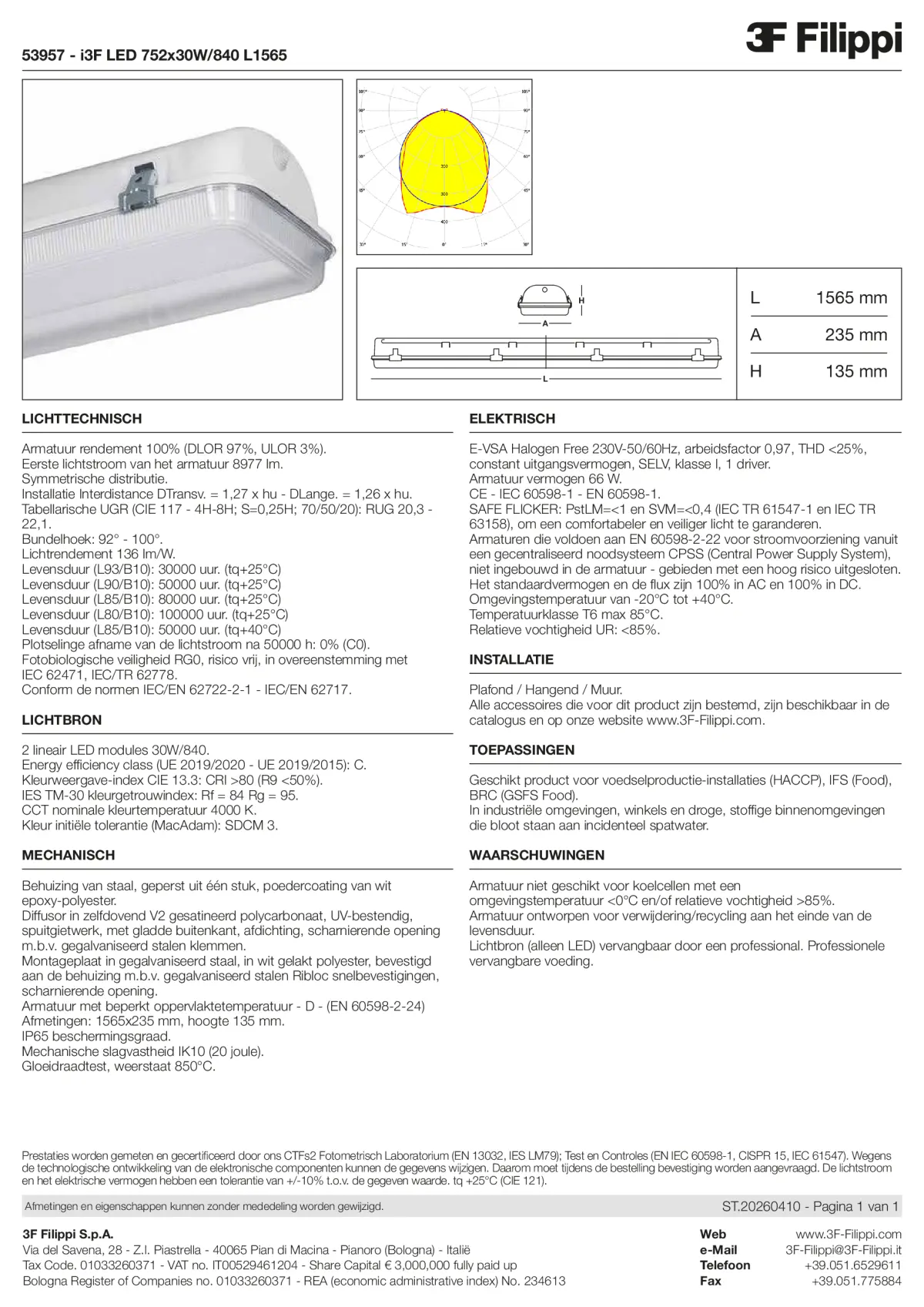 53957 - i3F LED 752x30W-840 L1565 - Datasheet - nl