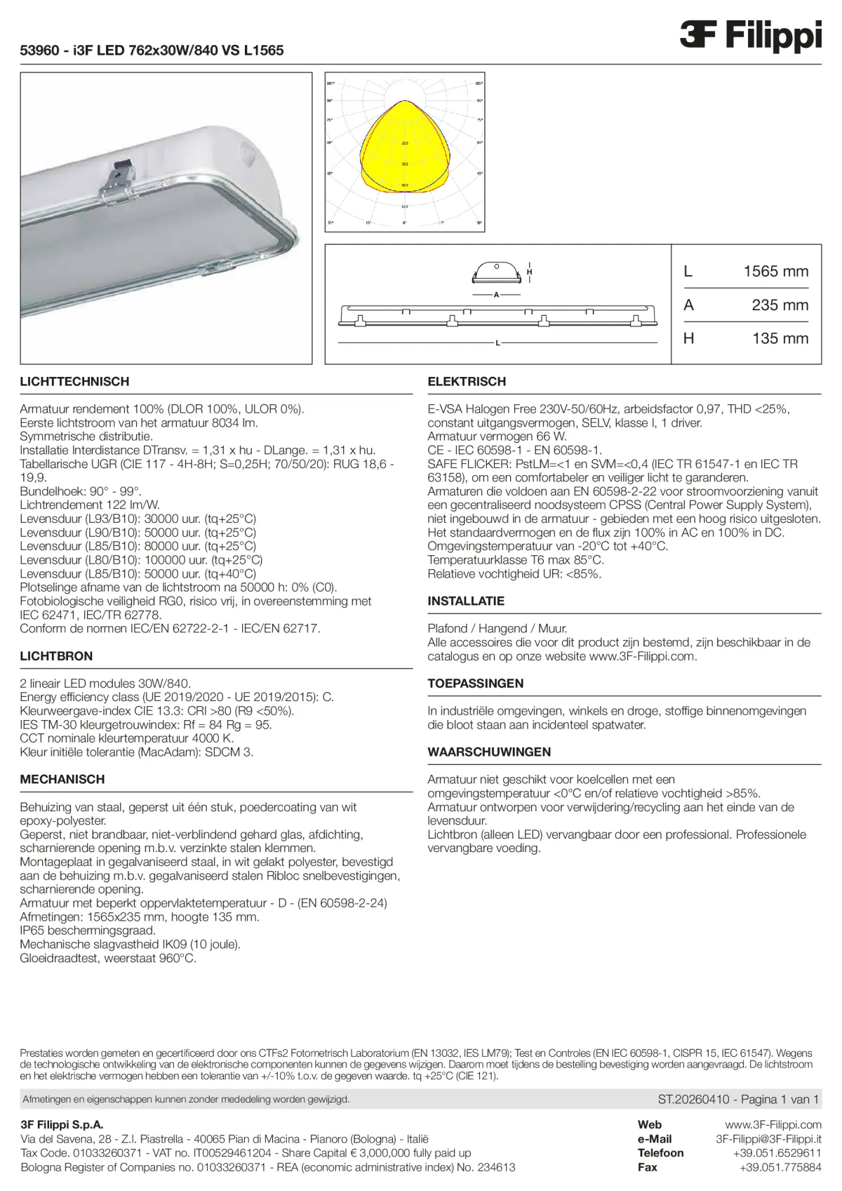 53960 - i3F LED 762x30W-840 VS L1565 - Datasheet - nl