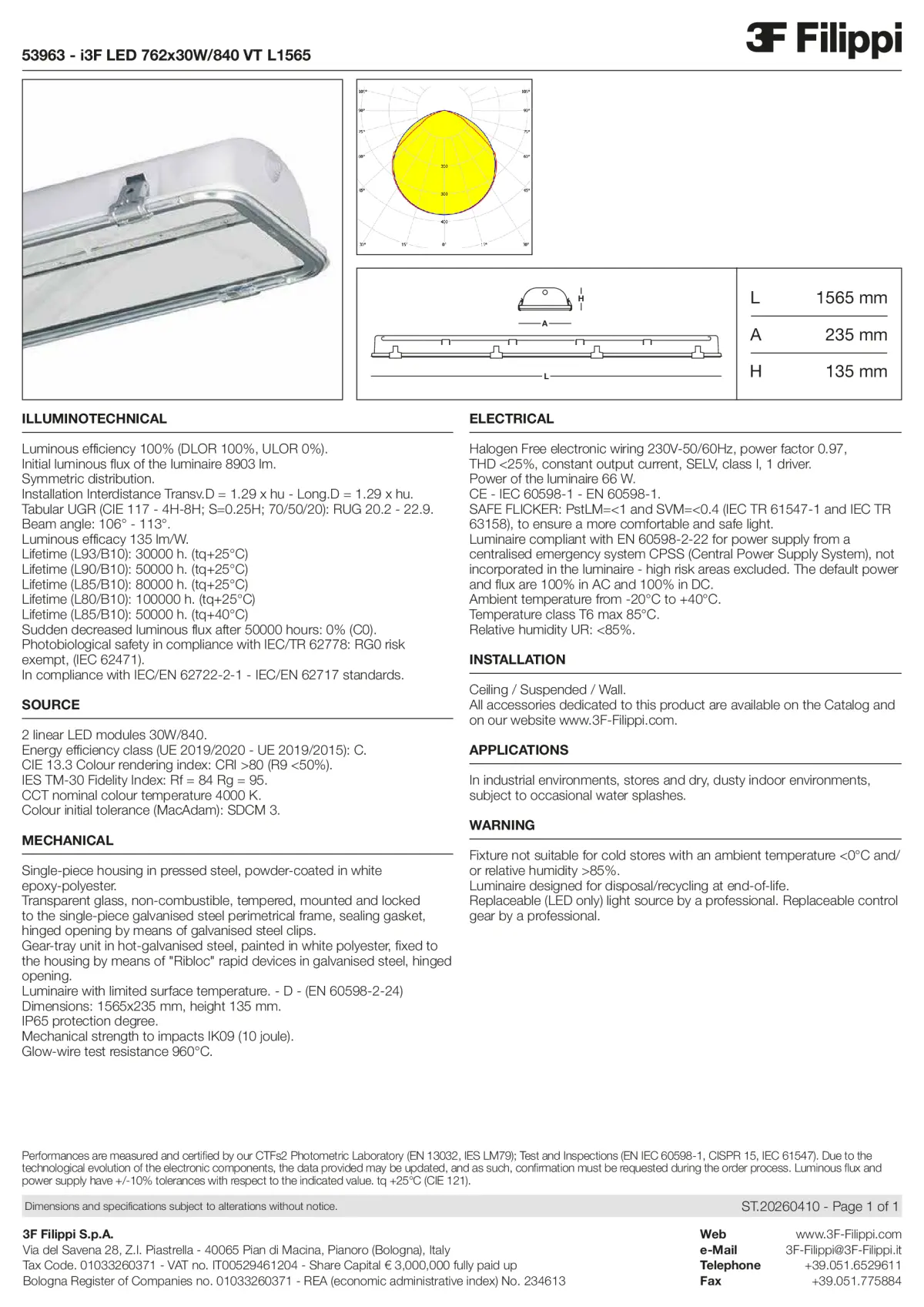 53963 - i3F LED 762x30W-840 VT L1565 - Datasheet - en