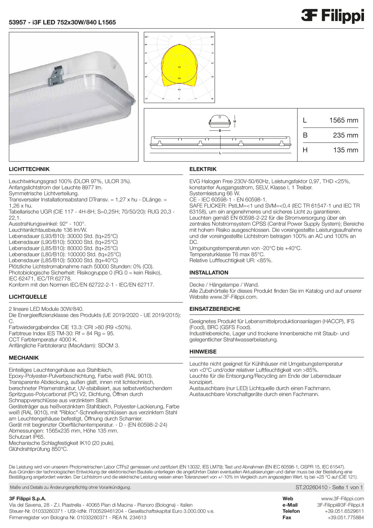 53957 - i3F LED 752x30W-840 L1565 - Datasheet - de