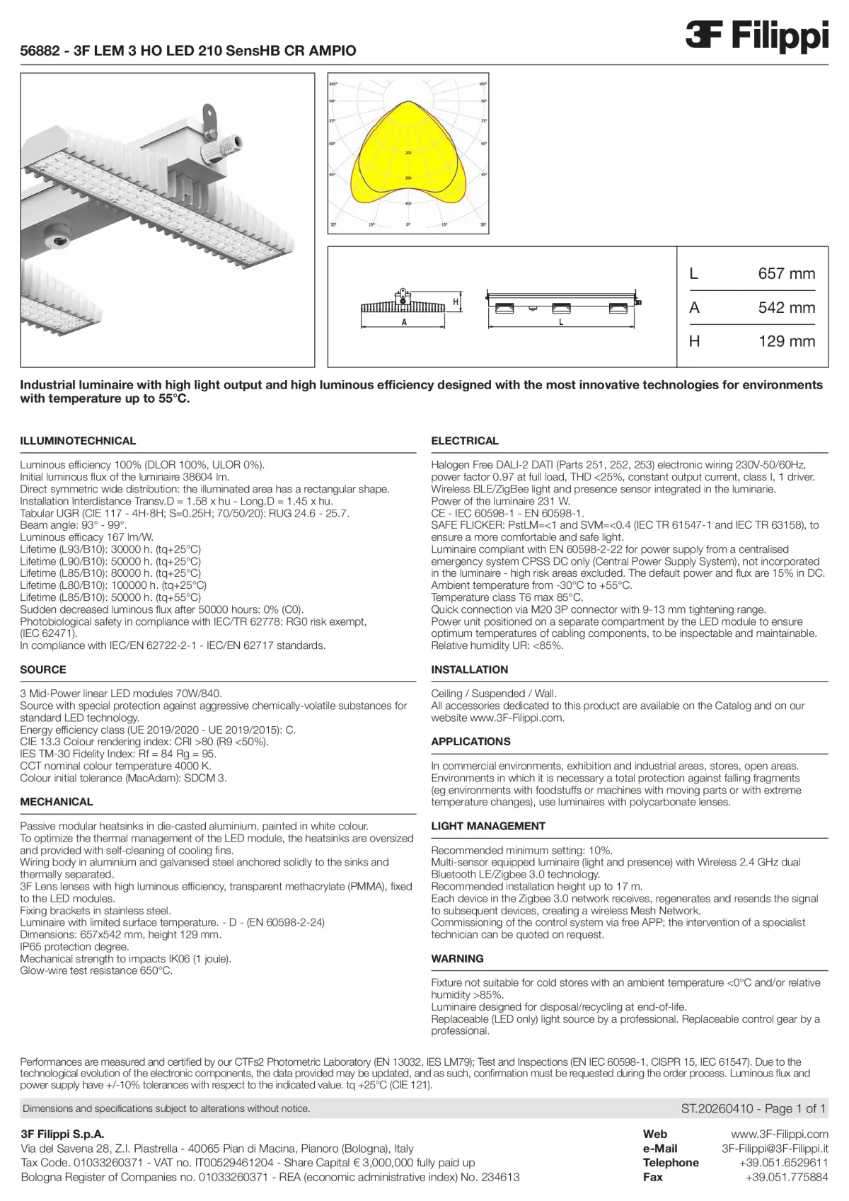 56882 - 3F LEM 3 HO LED 210 SensHB CR AMPIO - Datasheet - en