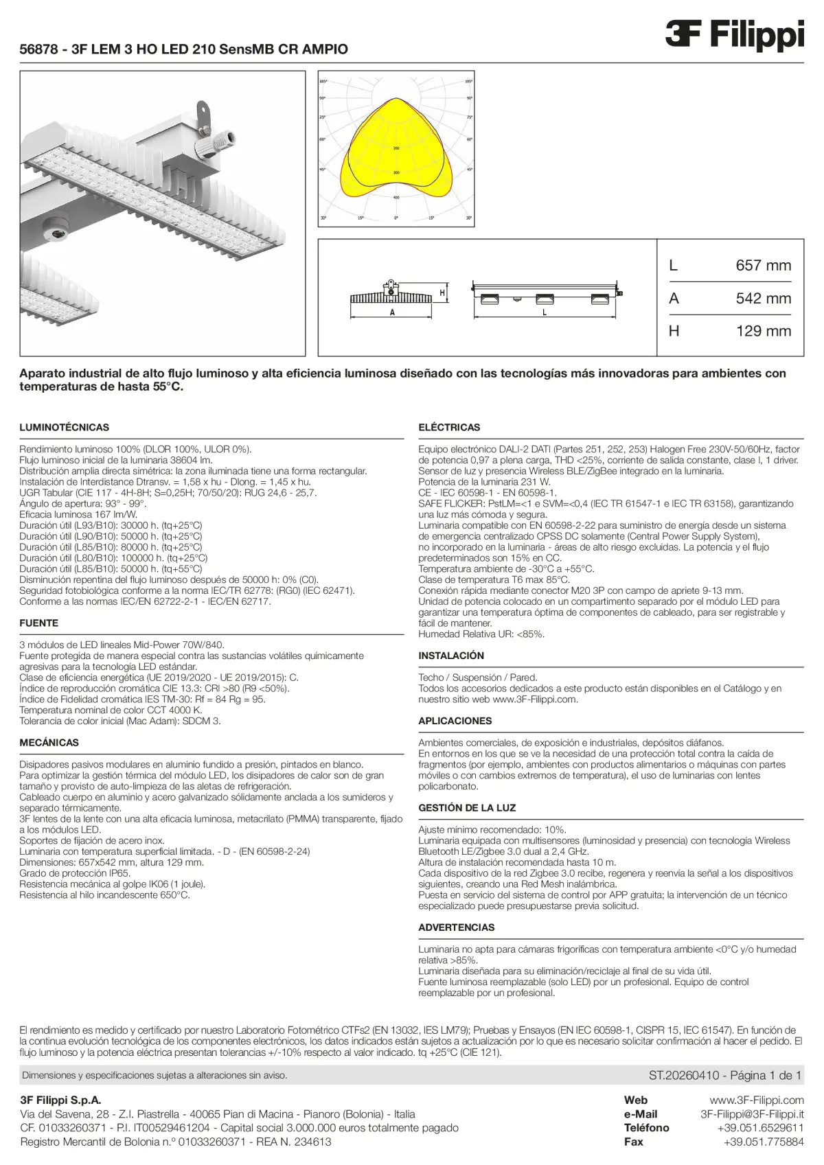 56878 - 3F LEM 3 HO LED 210 SensMB CR AMPIO - Datasheet - es