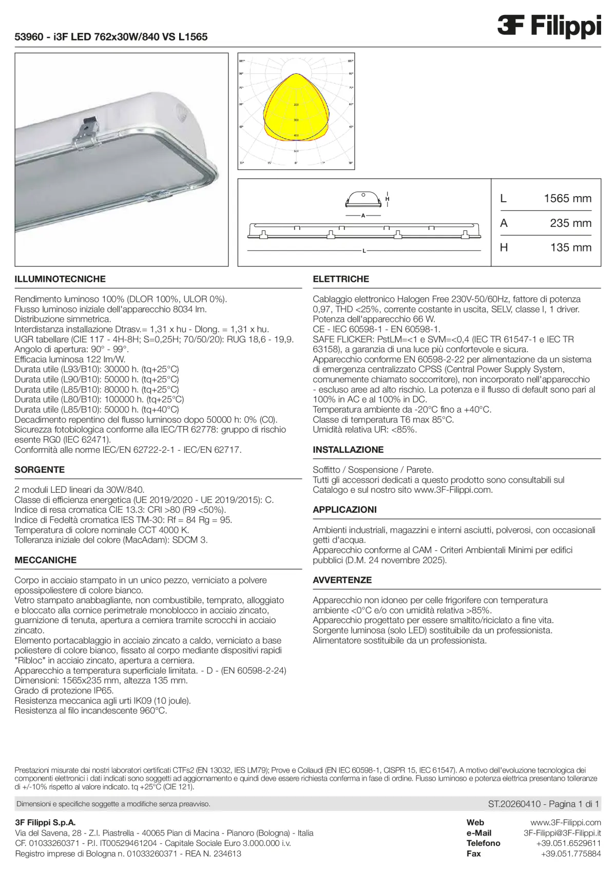 53960 - i3F LED 762x30W-840 VS L1565 - Datasheet - it