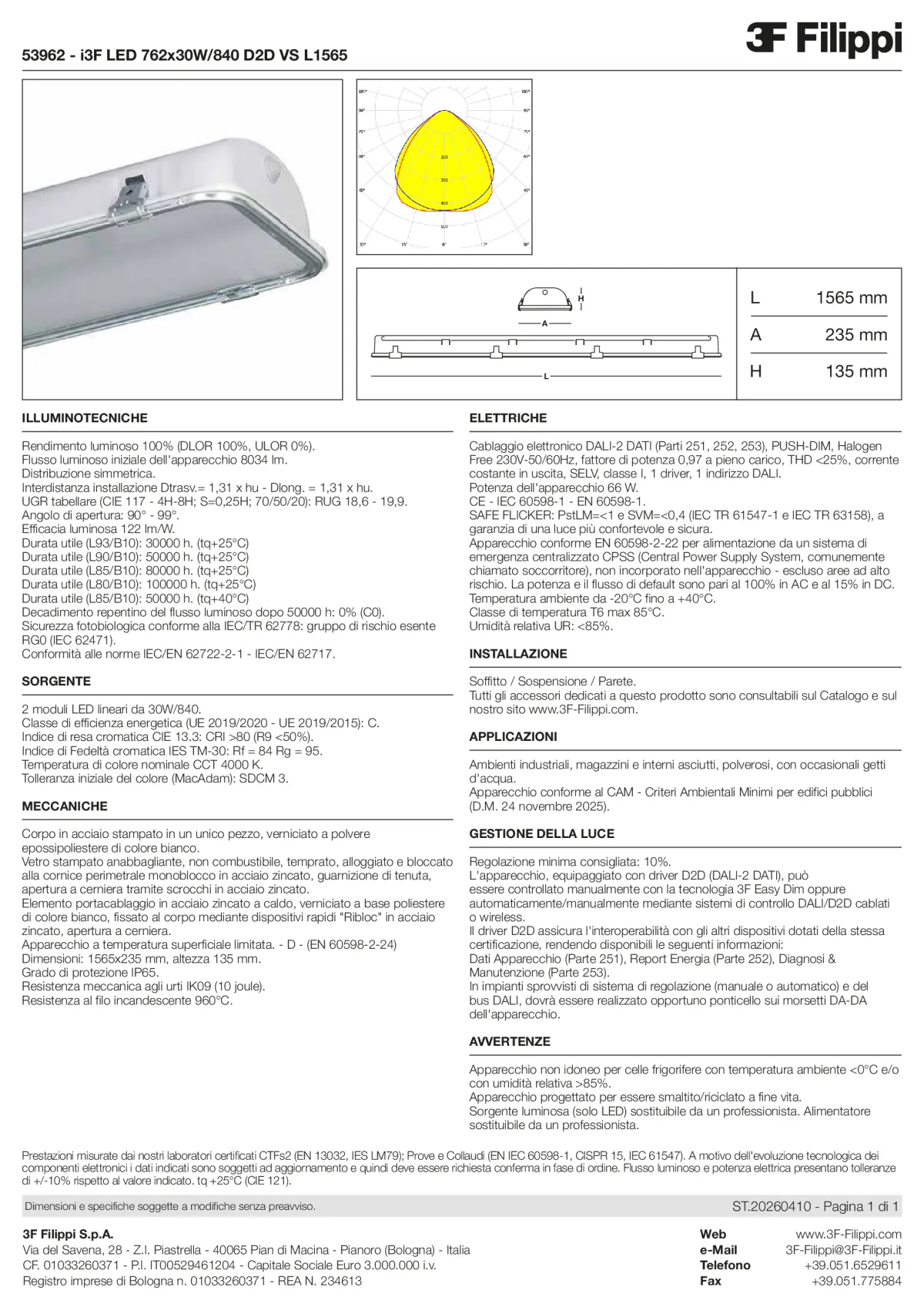 53962 - i3F LED 762x30W-840 D2D VS L1565 - Datasheet - it
