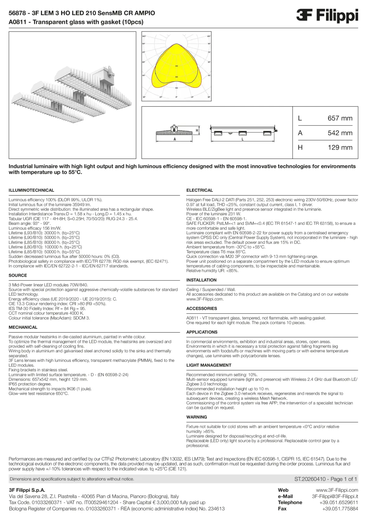 56878+A0811 - 3F LEM 3 HO LED 210 SensMB CR AMPIO + VT - Datasheet - en