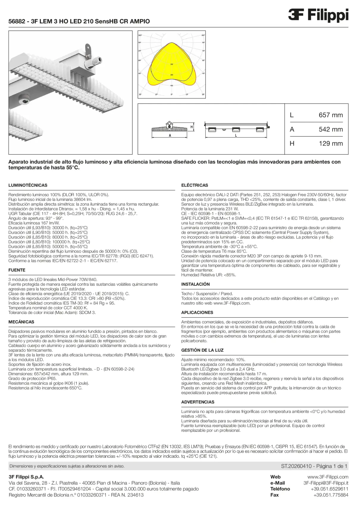 56882 - 3F LEM 3 HO LED 210 SensHB CR AMPIO - Datasheet - es