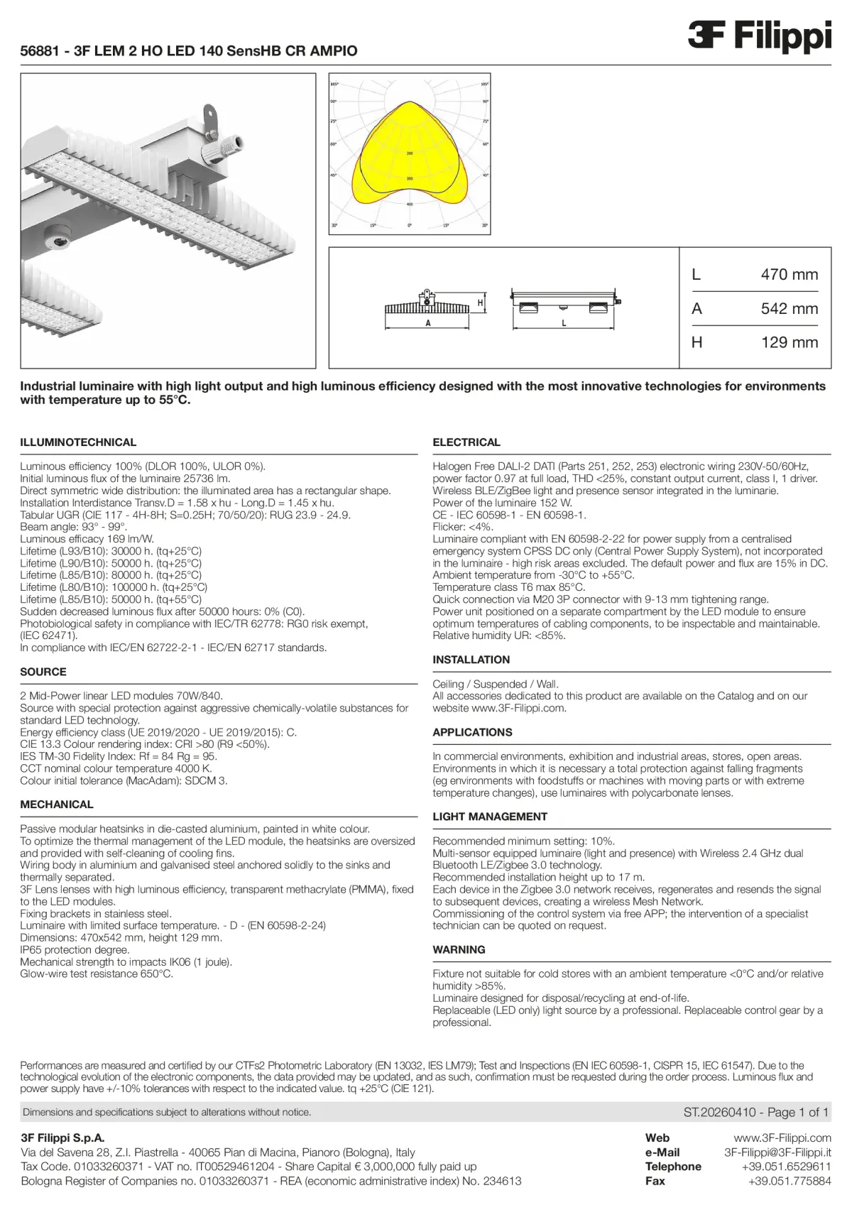 56881 - 3F LEM 2 HO LED 140 SensHB CR AMPIO - Datasheet - en
