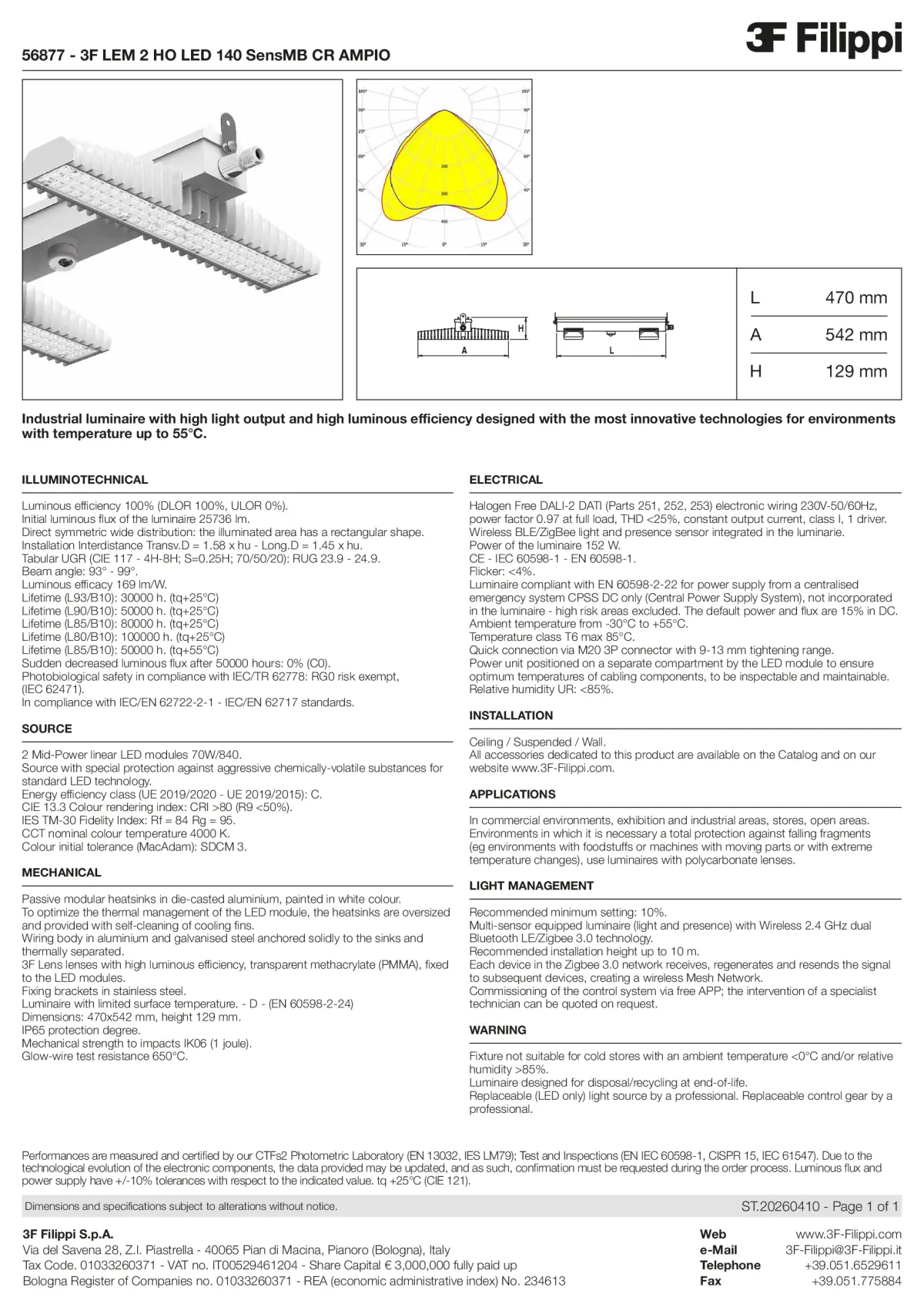 56877 - 3F LEM 2 HO LED 140 SensMB CR AMPIO - Datasheet - en