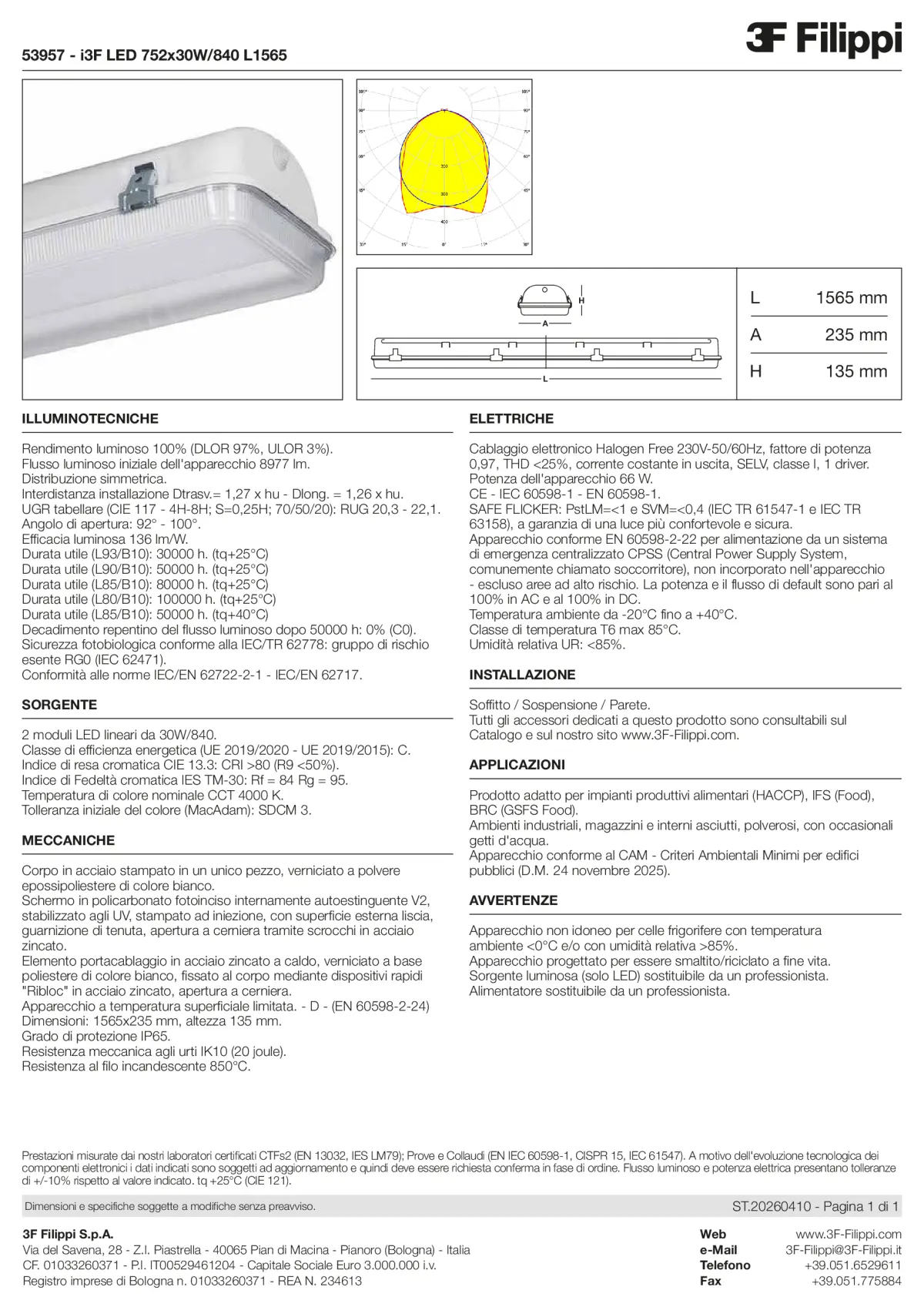 53957 - i3F LED 752x30W-840 L1565 - Datasheet - it