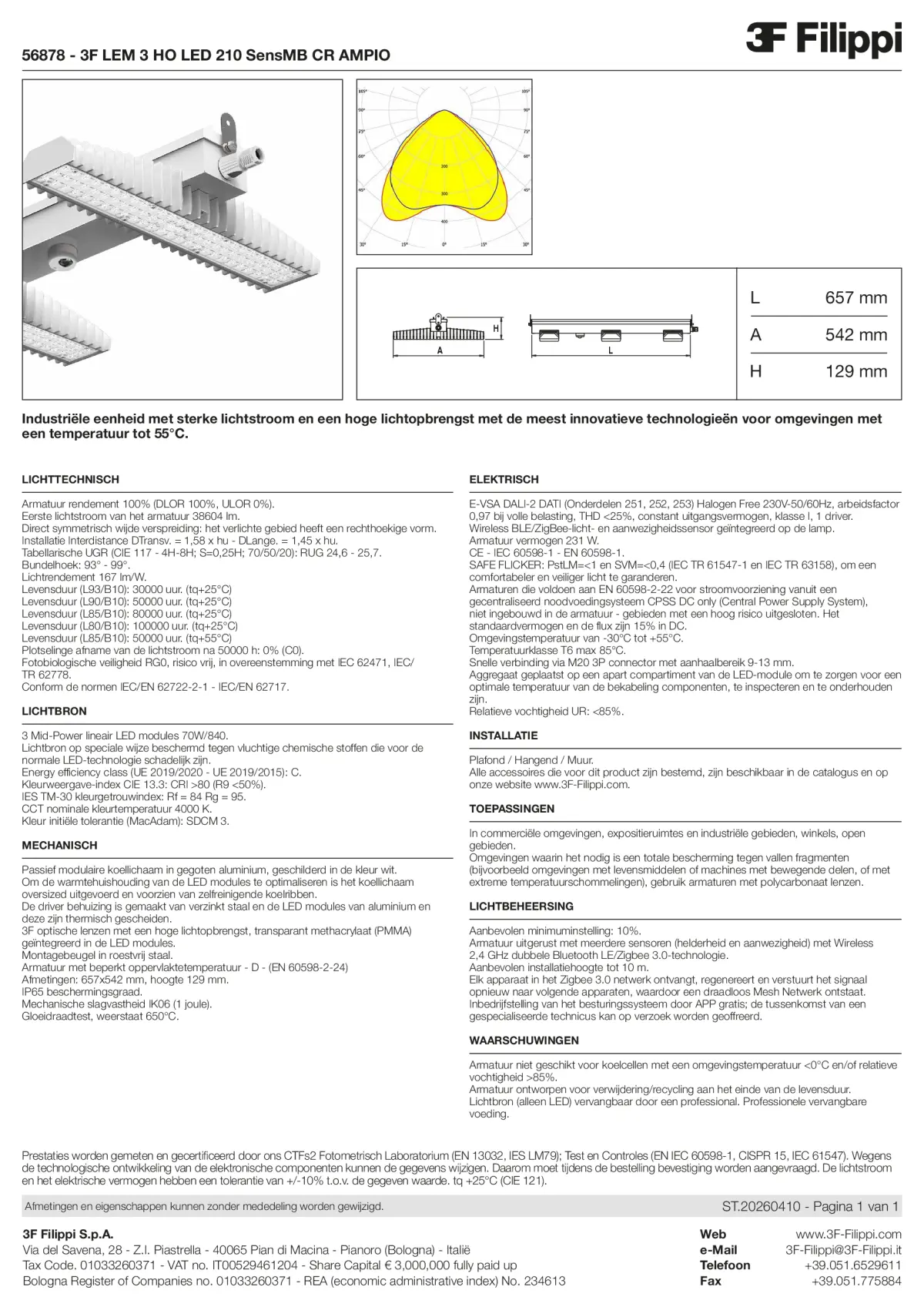 56878 - 3F LEM 3 HO LED 210 SensMB CR AMPIO - Datasheet - nl
