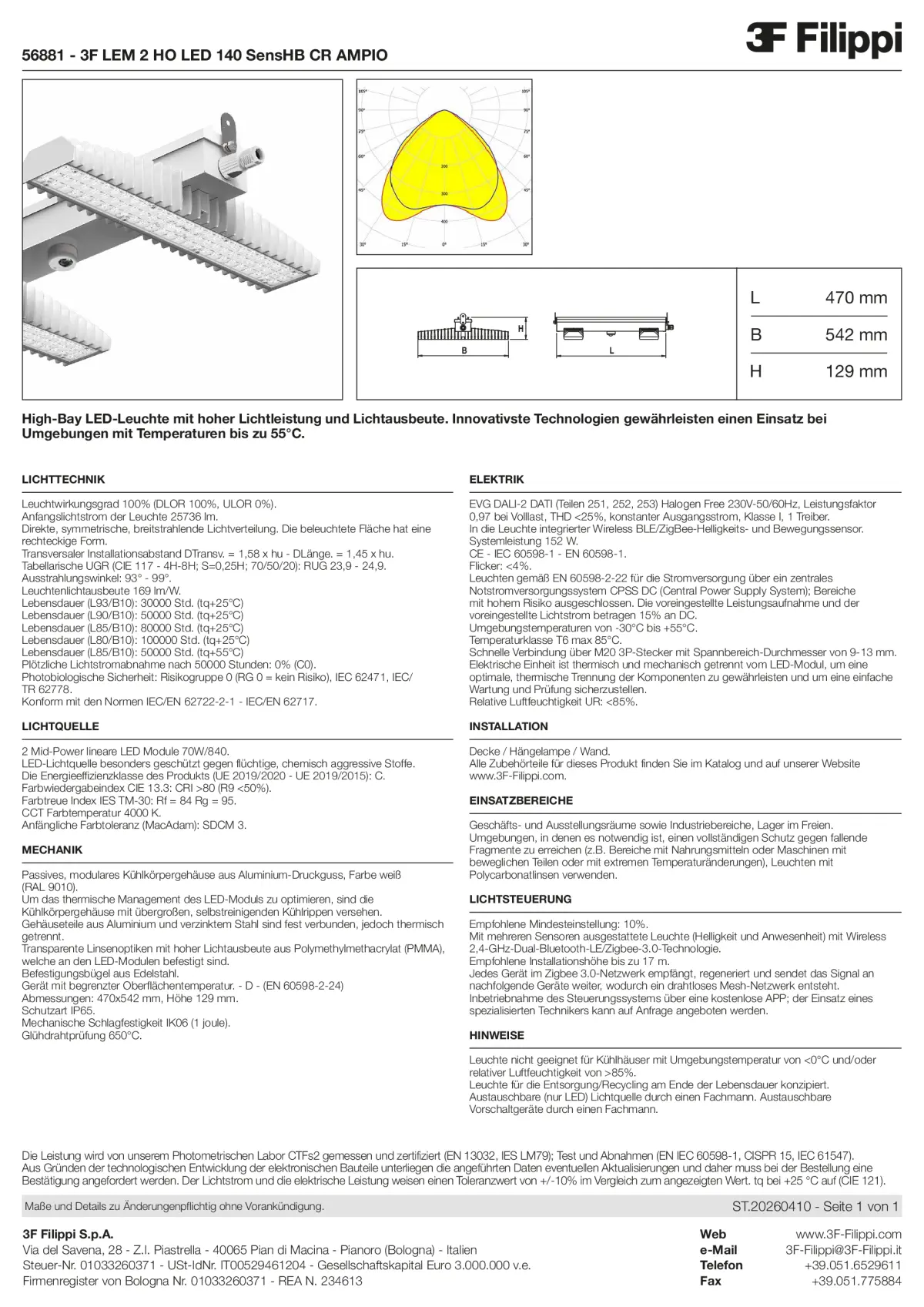 56881 - 3F LEM 2 HO LED 140 SensHB CR AMPIO - Datasheet - de
