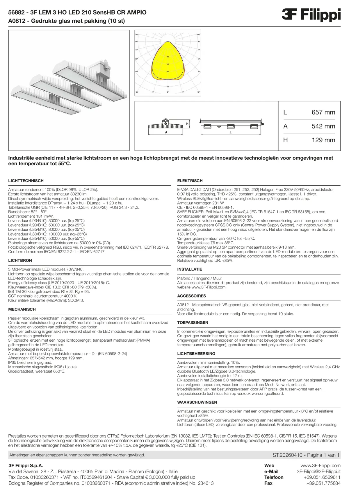 56882+A0812 - 3F LEM 3 HO LED 210 SensHB CR AMPIO + VS - Datasheet - nl