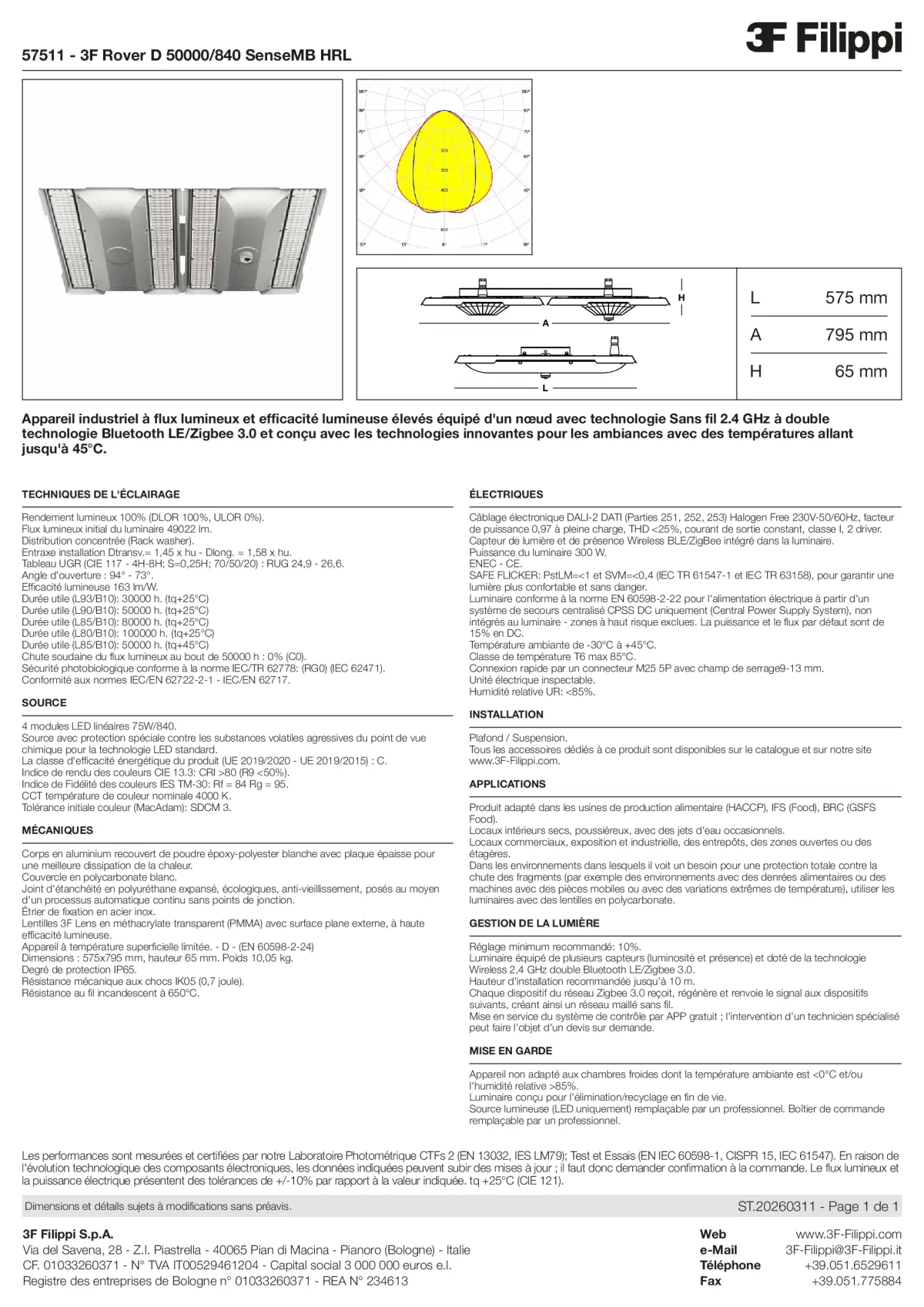 57511 - 3F Rover D 50000-840 SenseMB HRL - Datasheet - fr