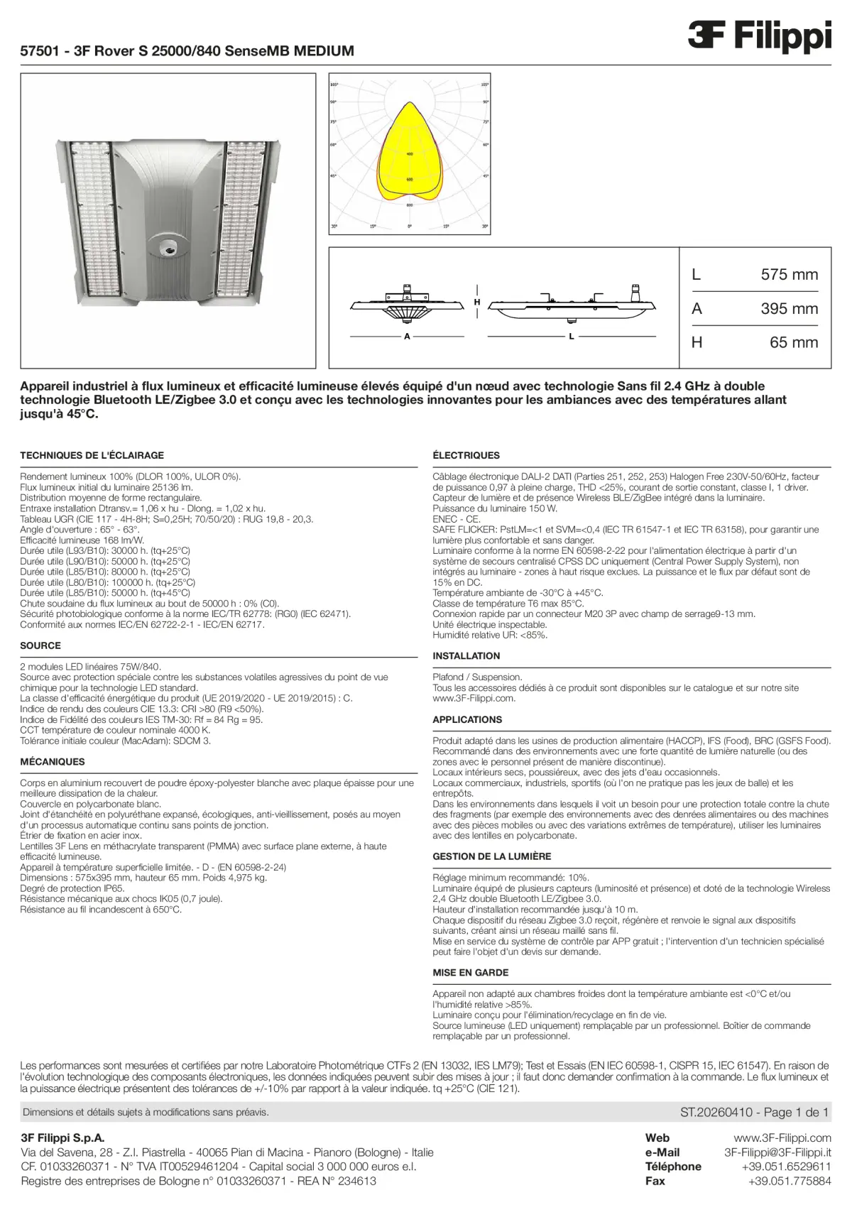 57501 - 3F Rover S 25000-840 SenseMB MEDIUM - Datasheet - fr
