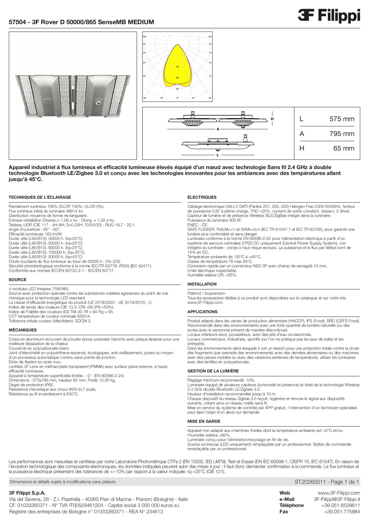 57504 - 3F Rover D 50000-865 SenseMB MEDIUM - Datasheet - fr