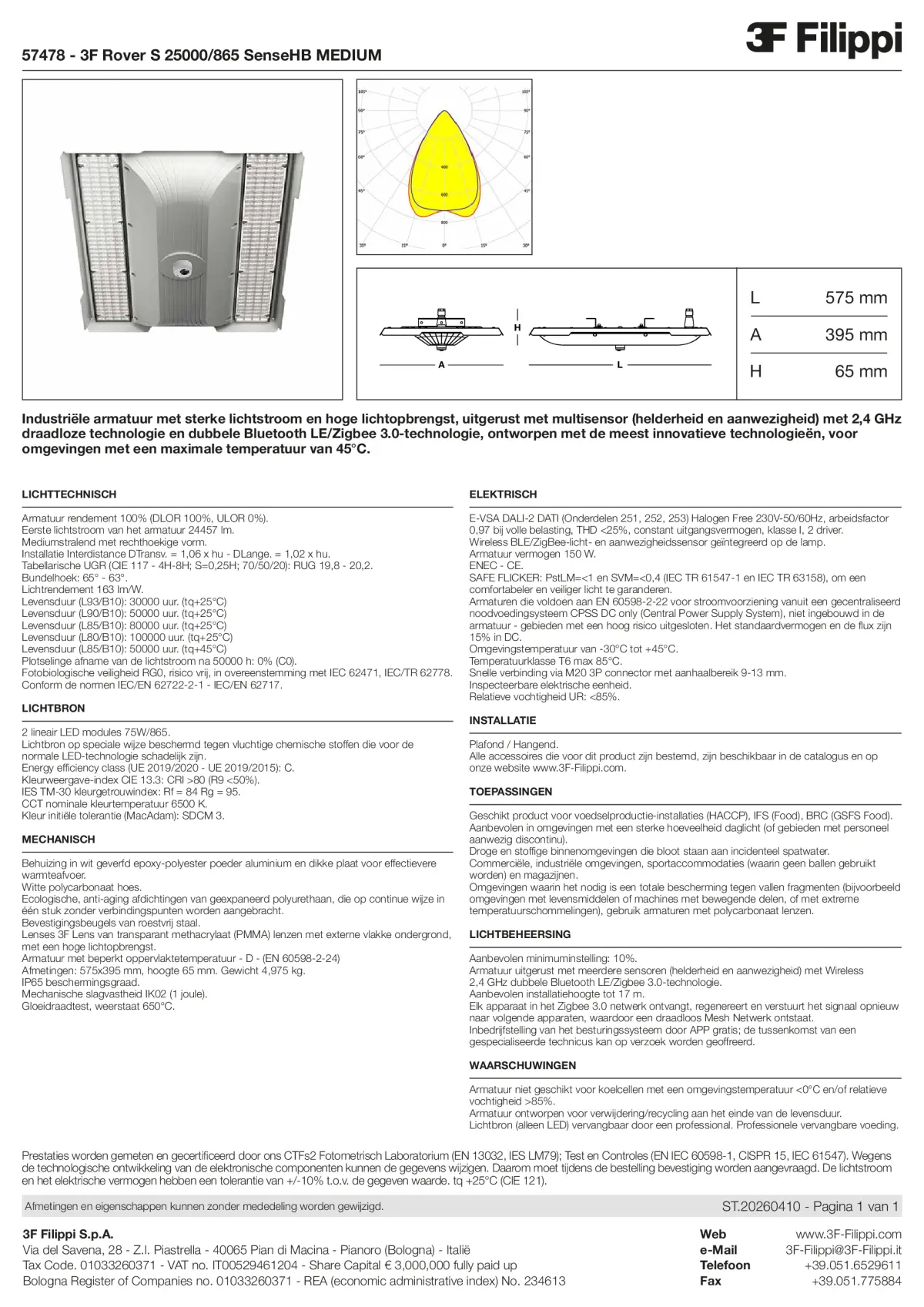 57478 - 3F Rover S 25000-865 SenseHB MEDIUM - Datasheet - nl