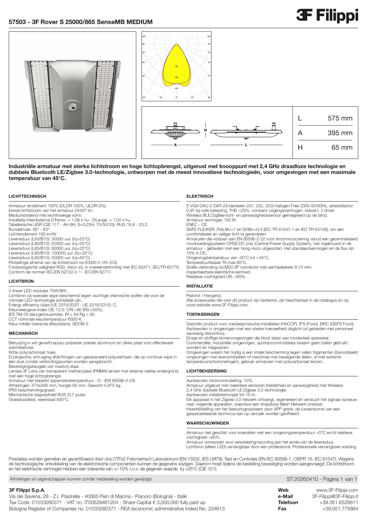 57503 - 3F Rover S 25000-865 SenseMB MEDIUM - Datasheet - nl