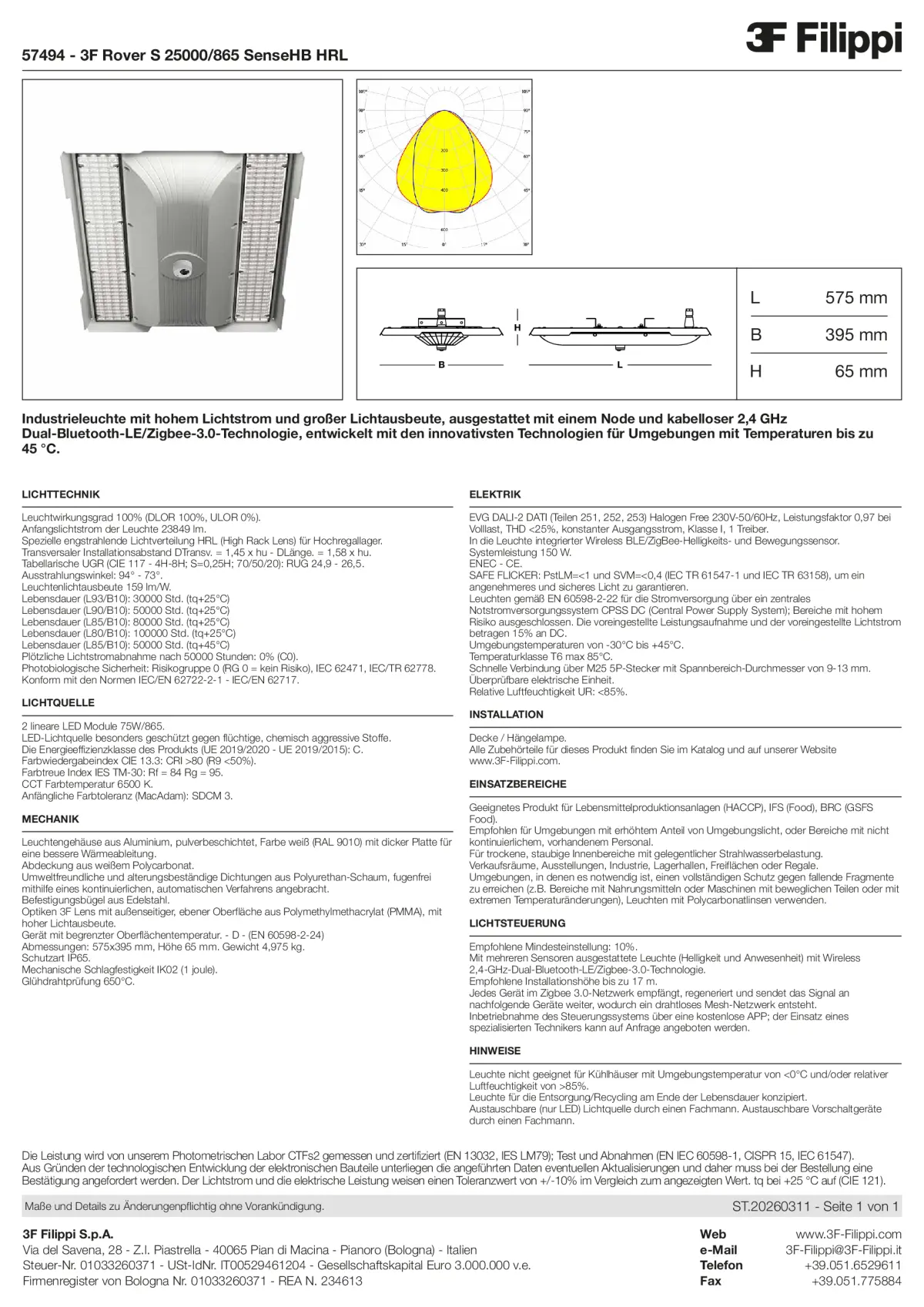 57494 - 3F Rover S 25000-865 SenseHB HRL - Datasheet - de