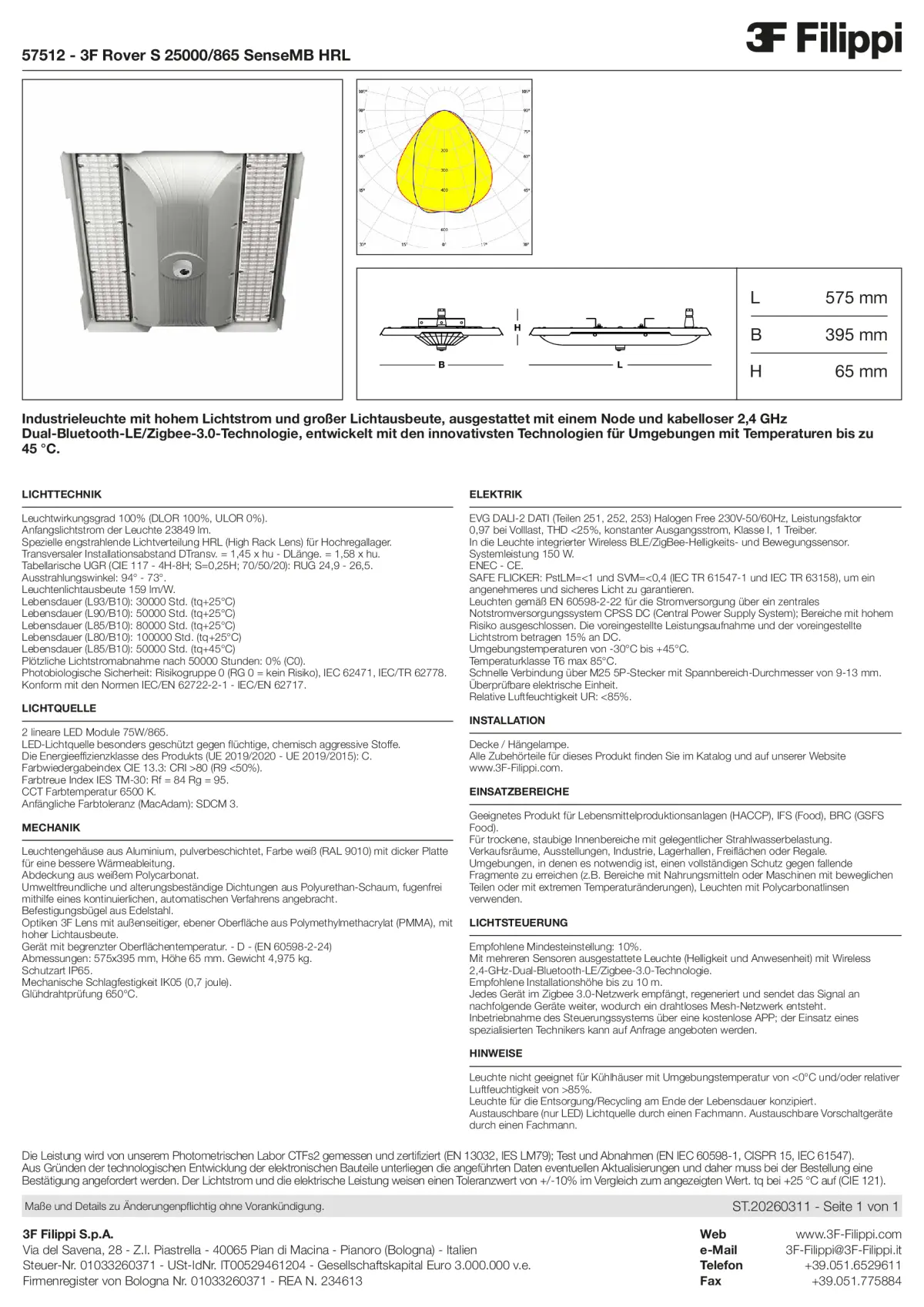 57512 - 3F Rover S 25000-865 SenseMB HRL - Datasheet - de