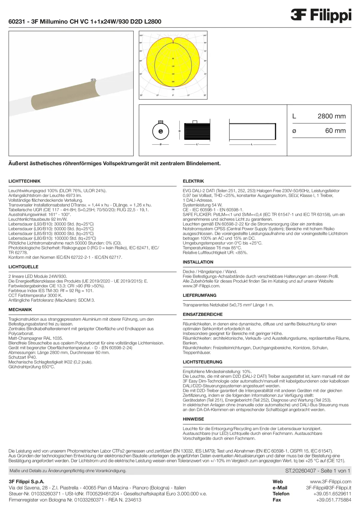 60231 - 3F Millumino CH VC 1+1x24W-930 D2D L2800 - Datasheet - de