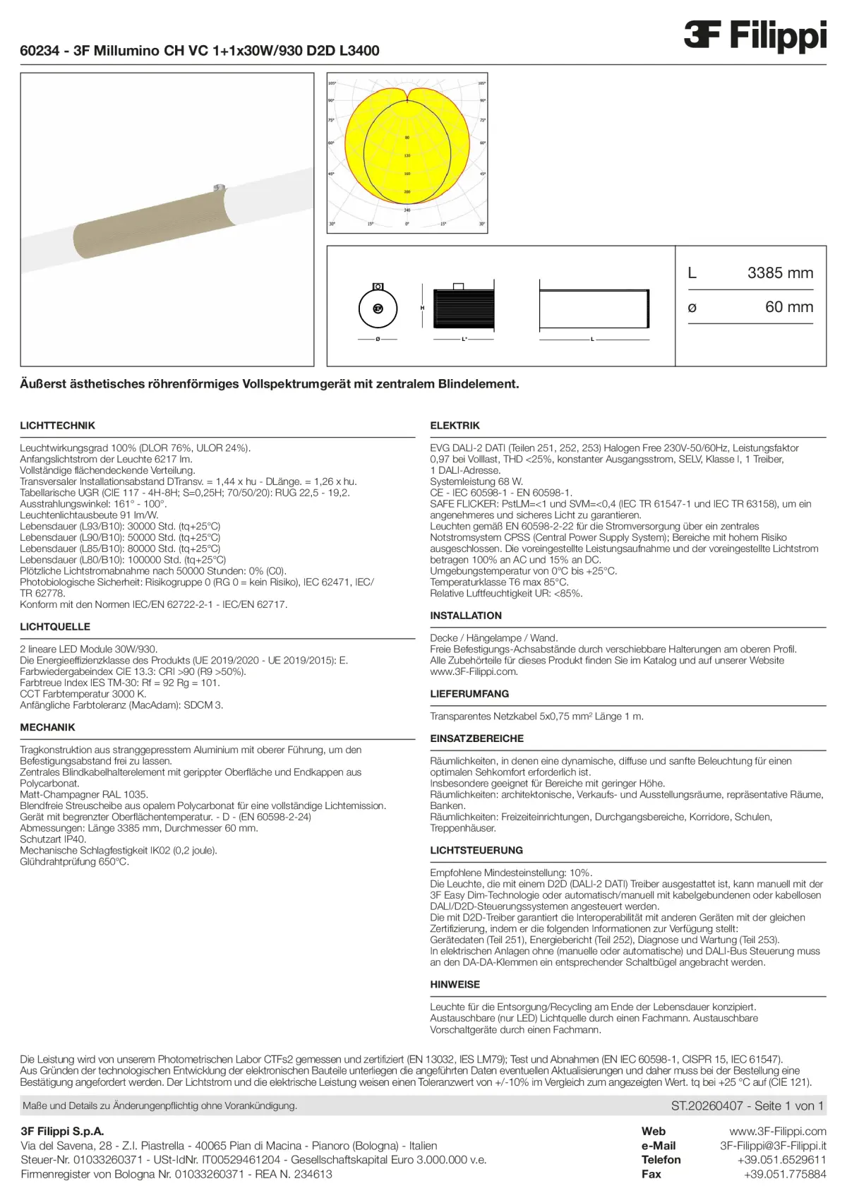 60234 - 3F Millumino CH VC 1+1x30W-930 D2D L3400 - Datasheet - de