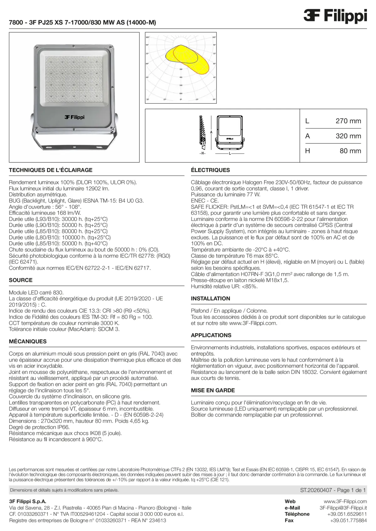 7800 - 3F PJ25 XS 7-17000-830 MW AS (14000-M) - Datasheet - fr