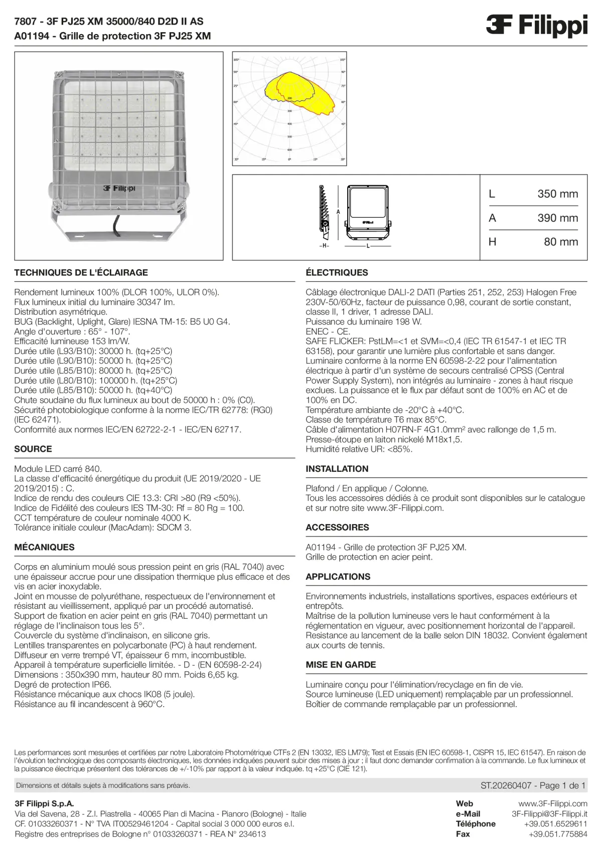 7807+A01194 - 3F PJ25 XM 35000-840 D2D II AS + GRM - Datasheet - fr
