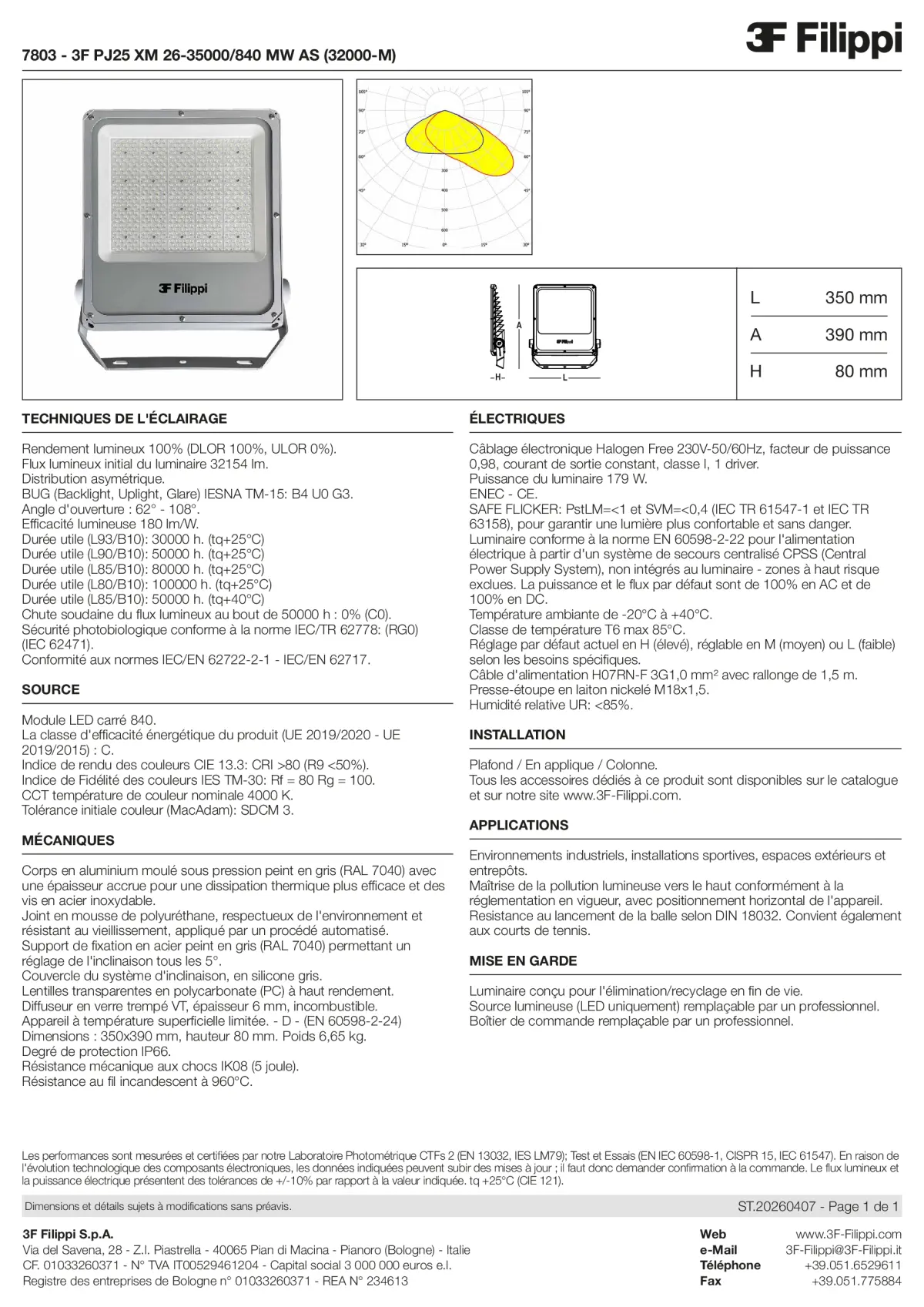 7803 - 3F PJ25 XM 26-35000-840 MW AS (32000-M) - Datasheet - fr