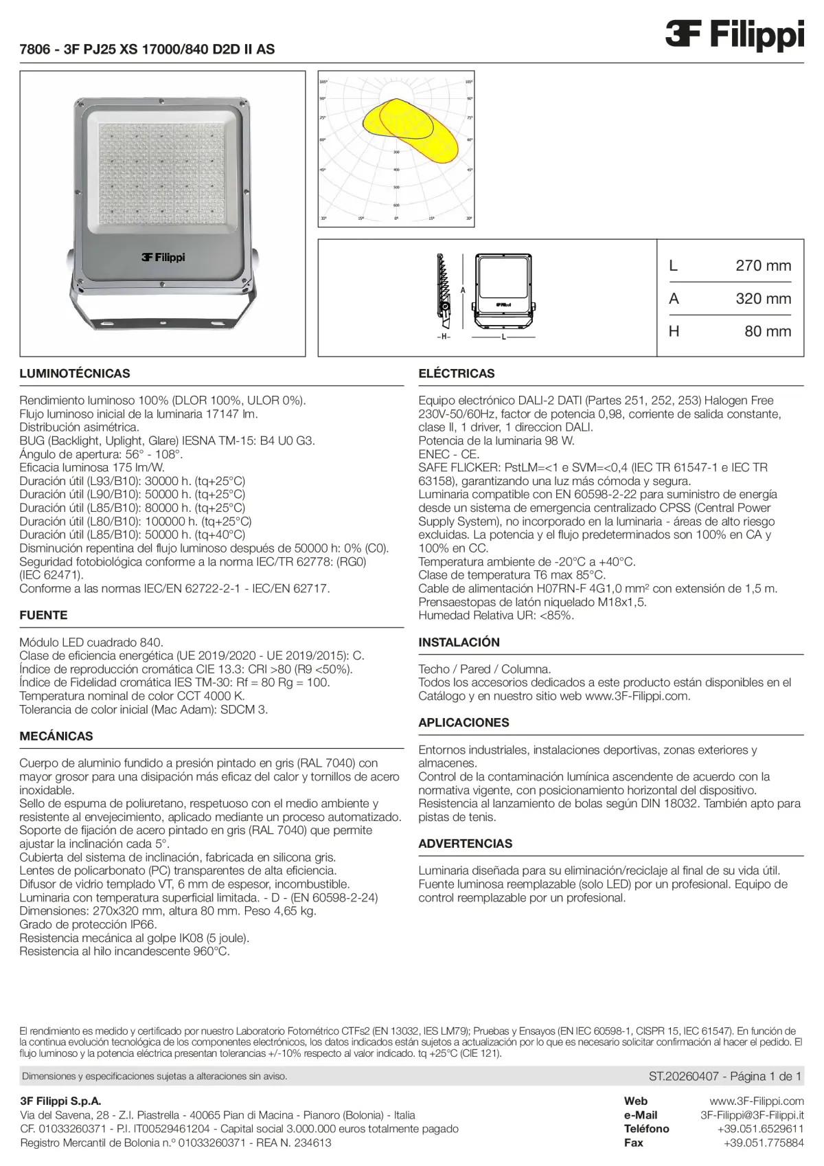 7806 - 3F PJ25 XS 17000-840 D2D II AS - Datasheet - es