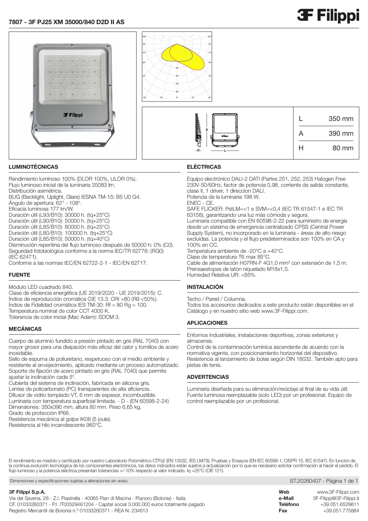 7807 - 3F PJ25 XM 35000-840 D2D II AS - Datasheet - es