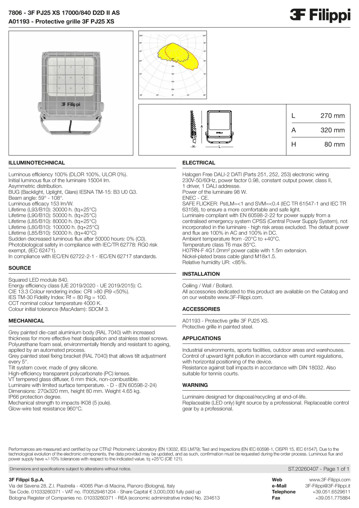 7806+A01193 - 3F PJ25 XS 17000-840 D2D II AS + GRS - Datasheet - en