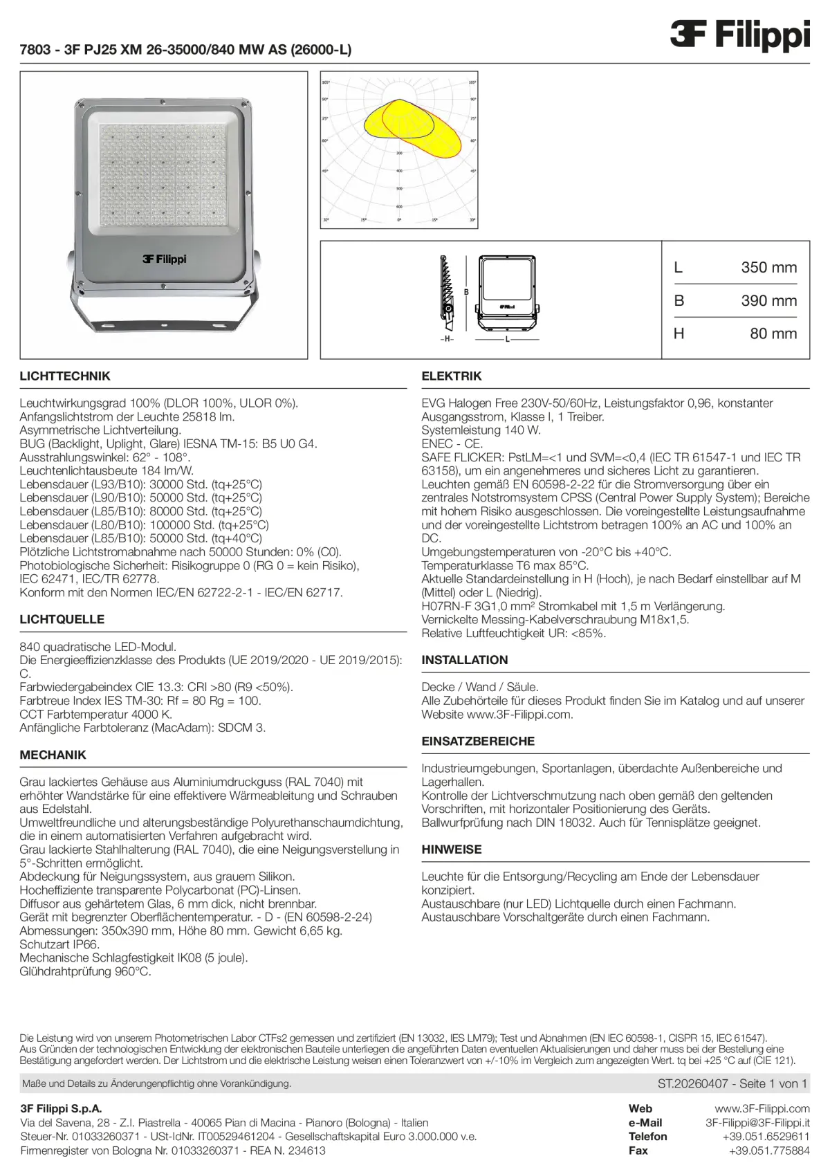 7803 - 3F PJ25 XM 26-35000-840 MW AS (26000-L) - Datasheet - de