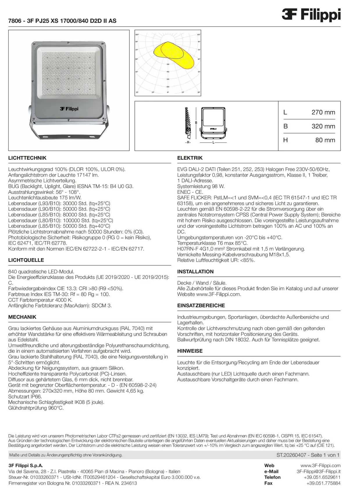 7806 - 3F PJ25 XS 17000-840 D2D II AS - Datasheet - de