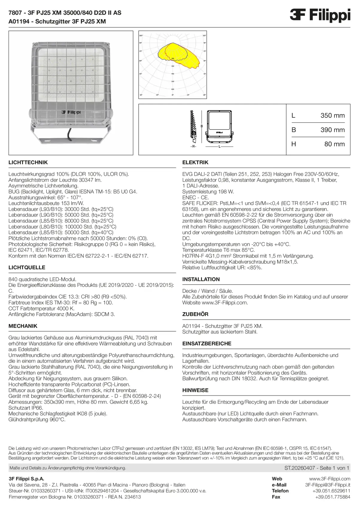 7807+A01194 - 3F PJ25 XM 35000-840 D2D II AS + GRM - Datasheet - de