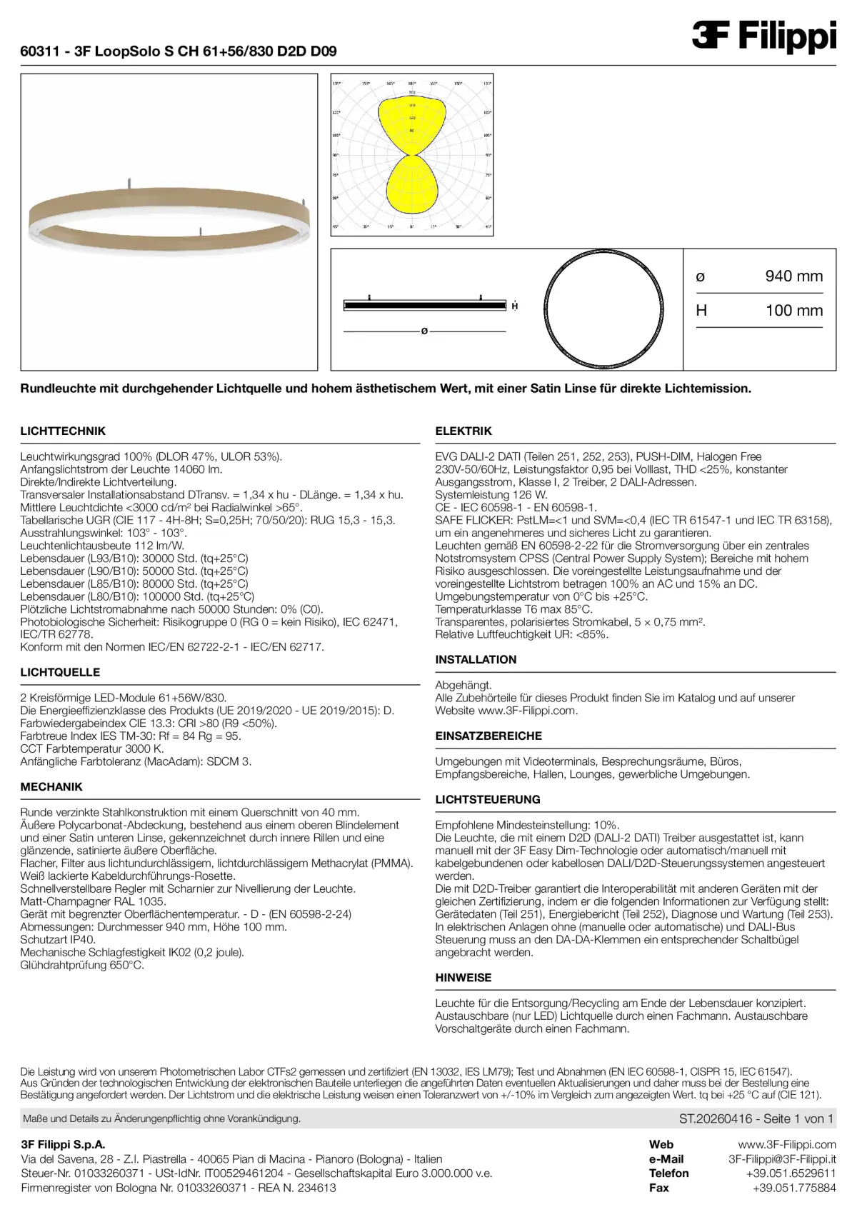 60311 - 3F LoopSolo S CH 61+56-830 D2D D09 - Datasheet - de
