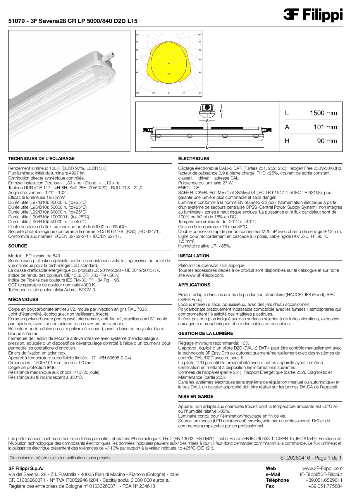 51079 - 3F Savena28 CR LP 5000-840 D2D L15 - Datasheet - fr